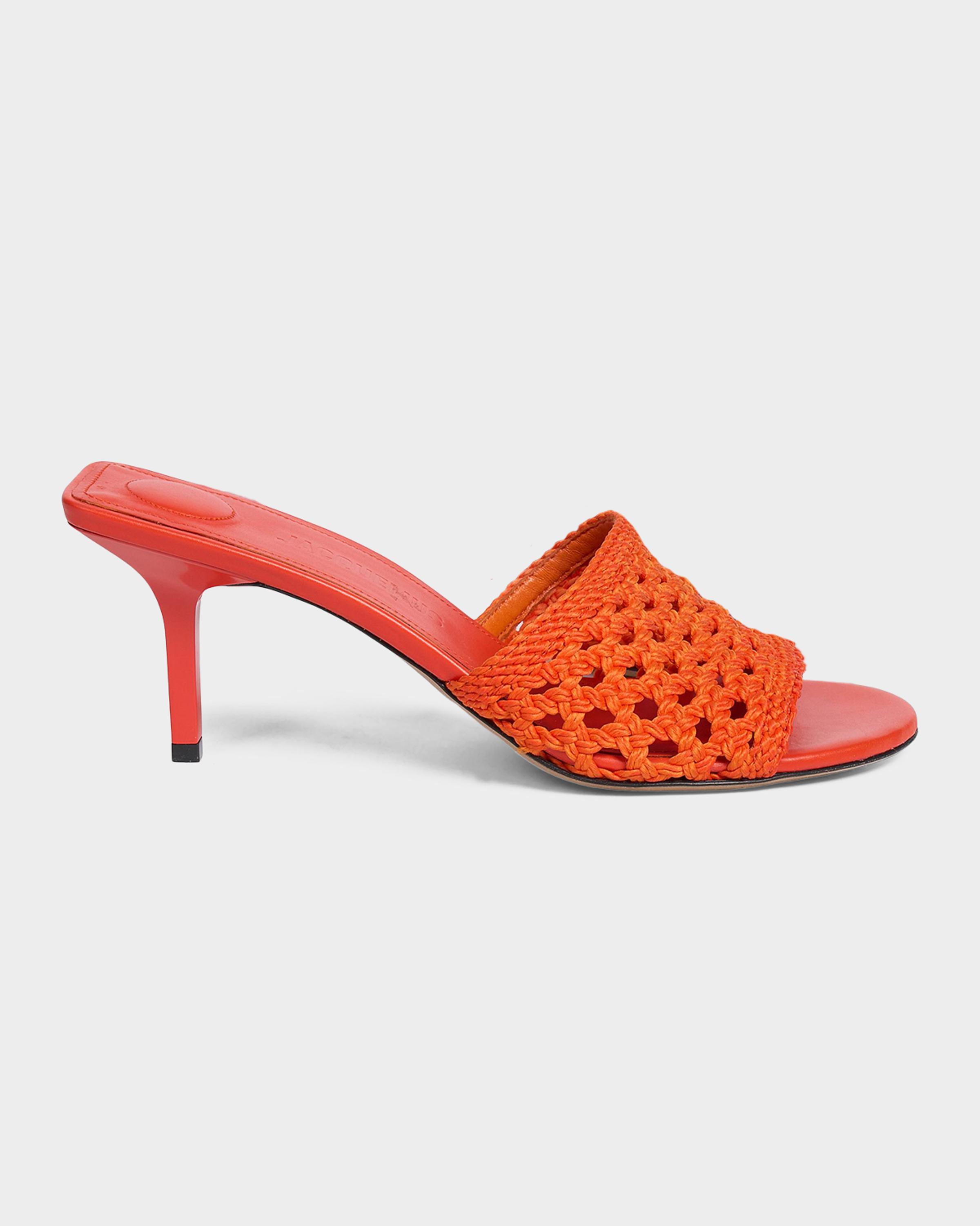 75mm Les Cubisto Open-Knit Mules