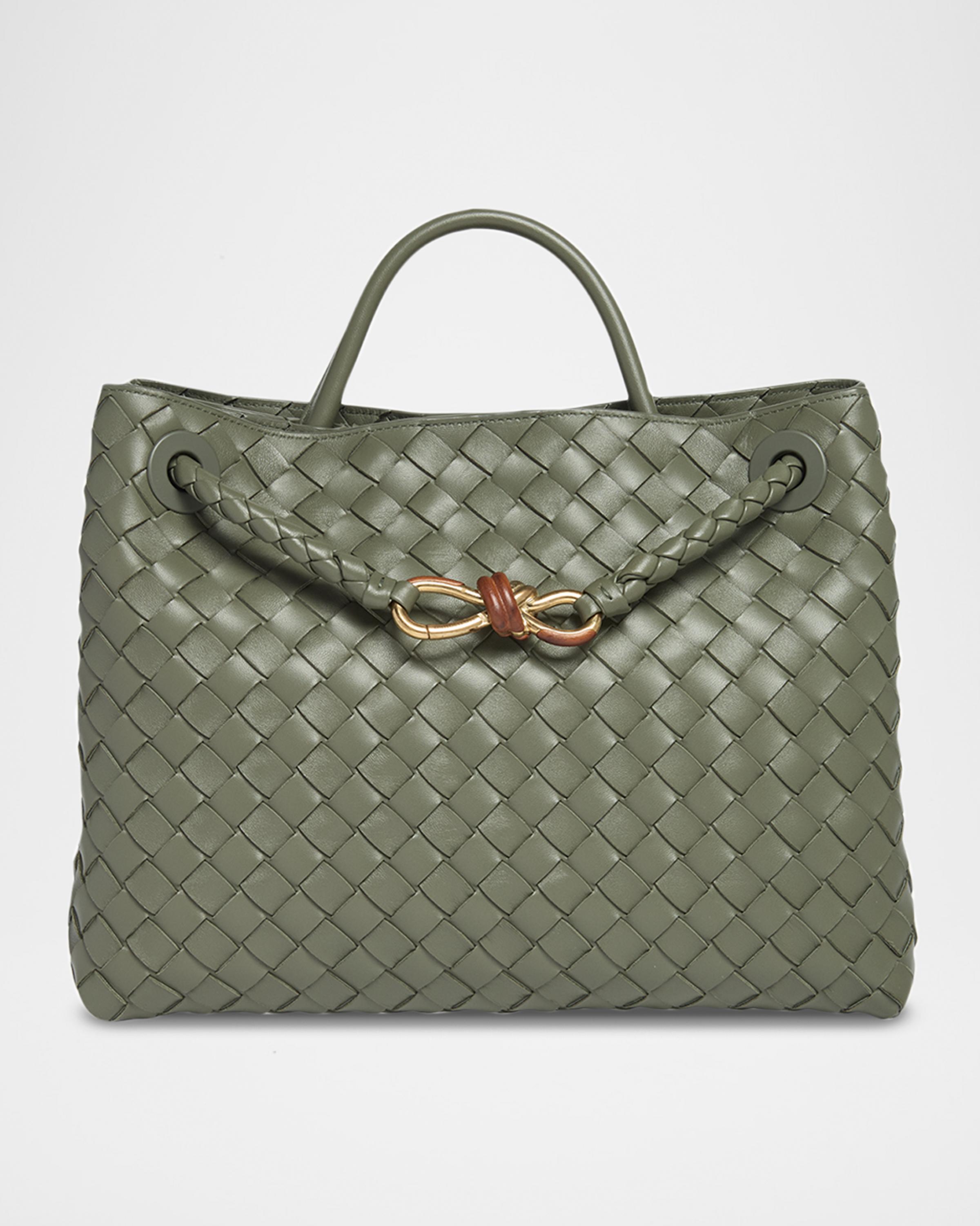 Andiamo Medium Nappa Leather Top-Handle Bag