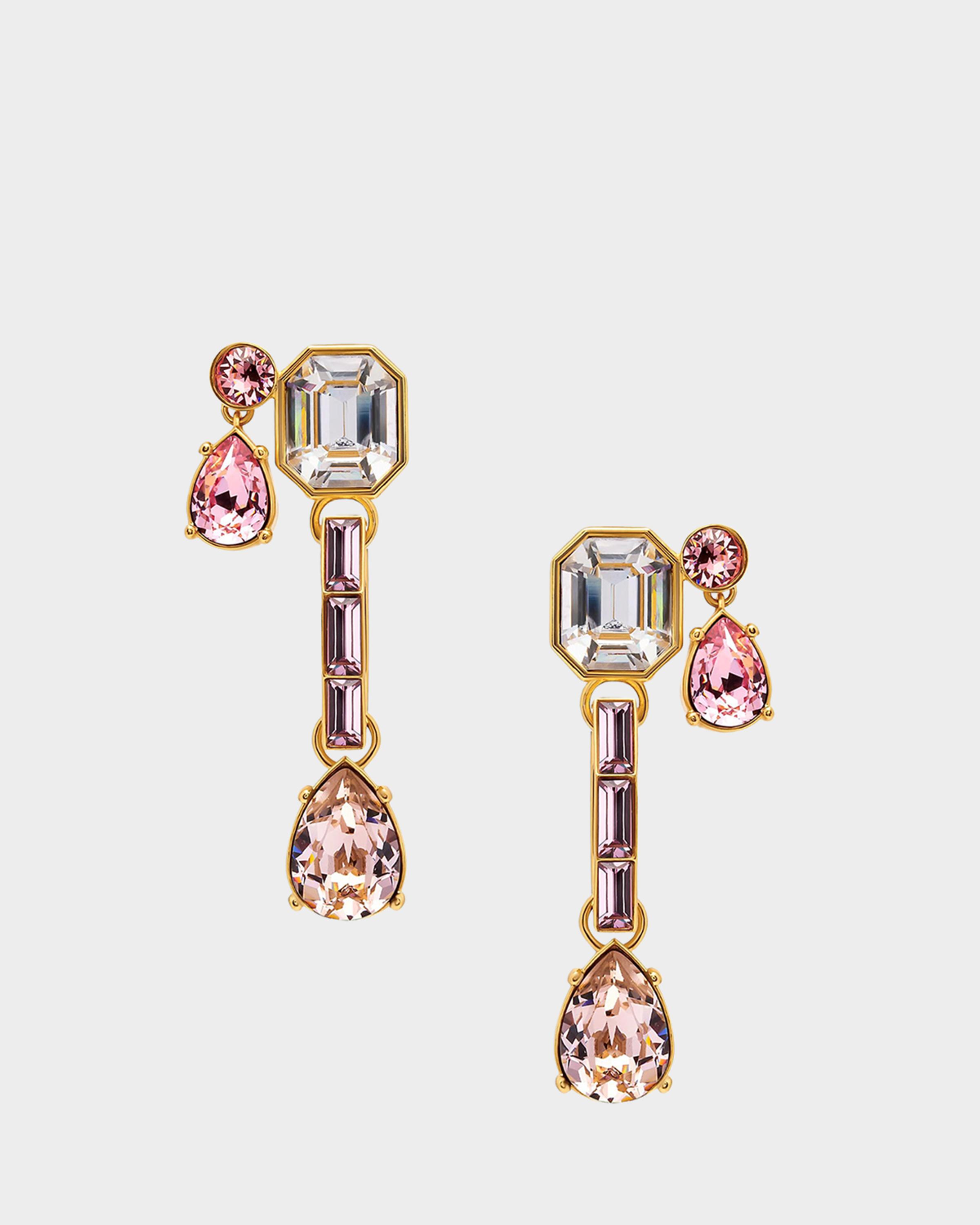 Baguette Rhinestone Drop Earrings
