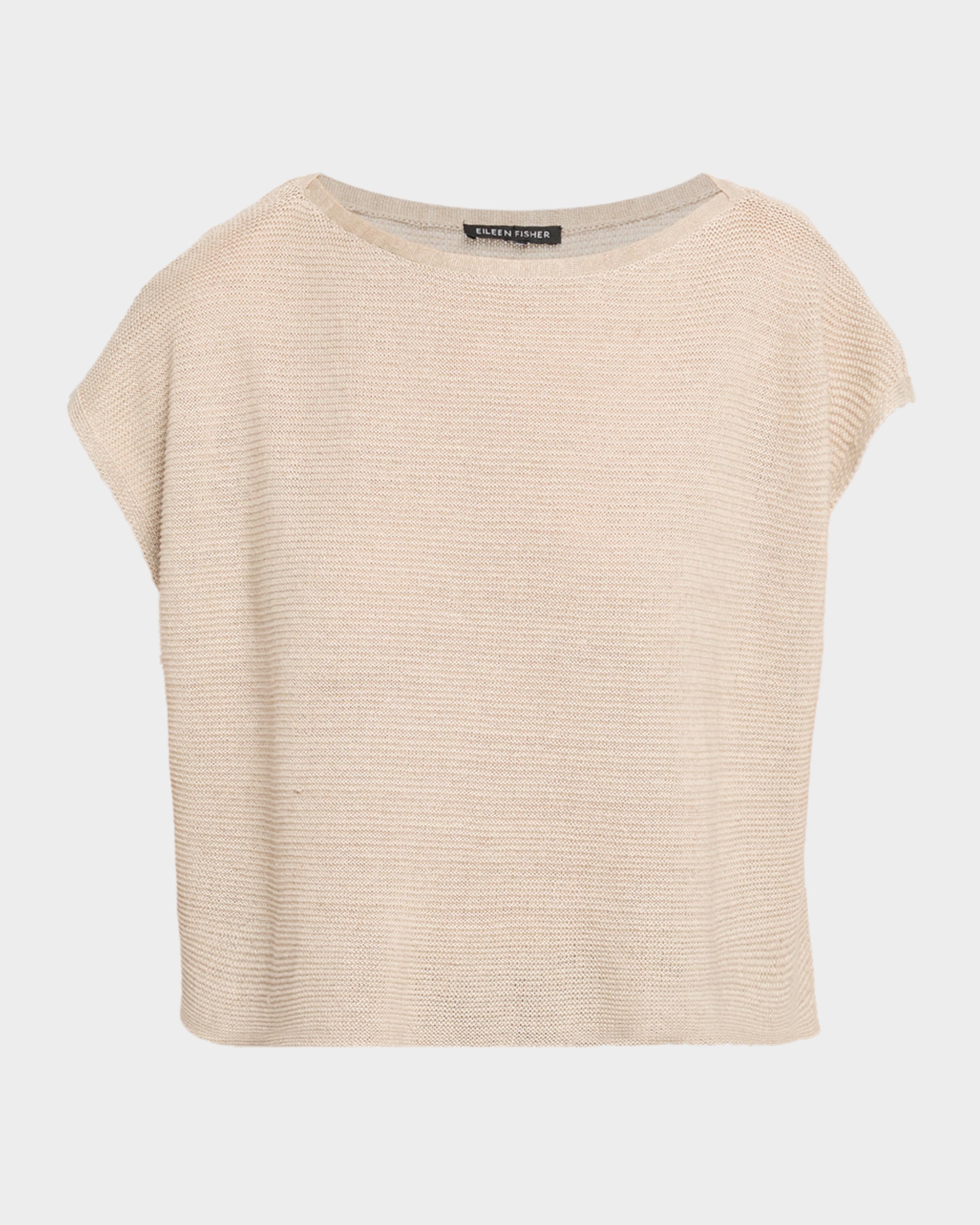 Bateau-Neck Organic Linen Sweater