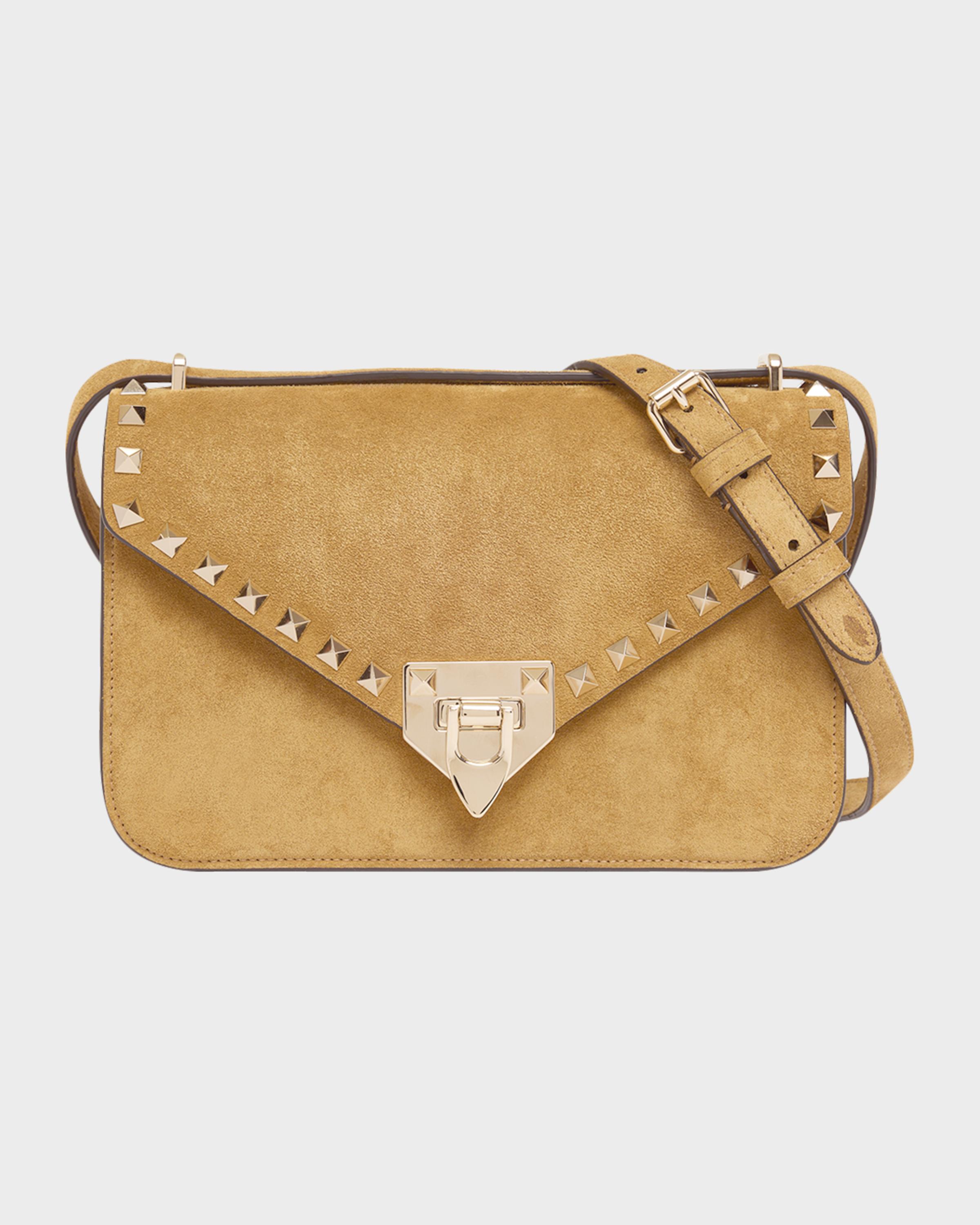 Rockstud Suede Shoulder Bag