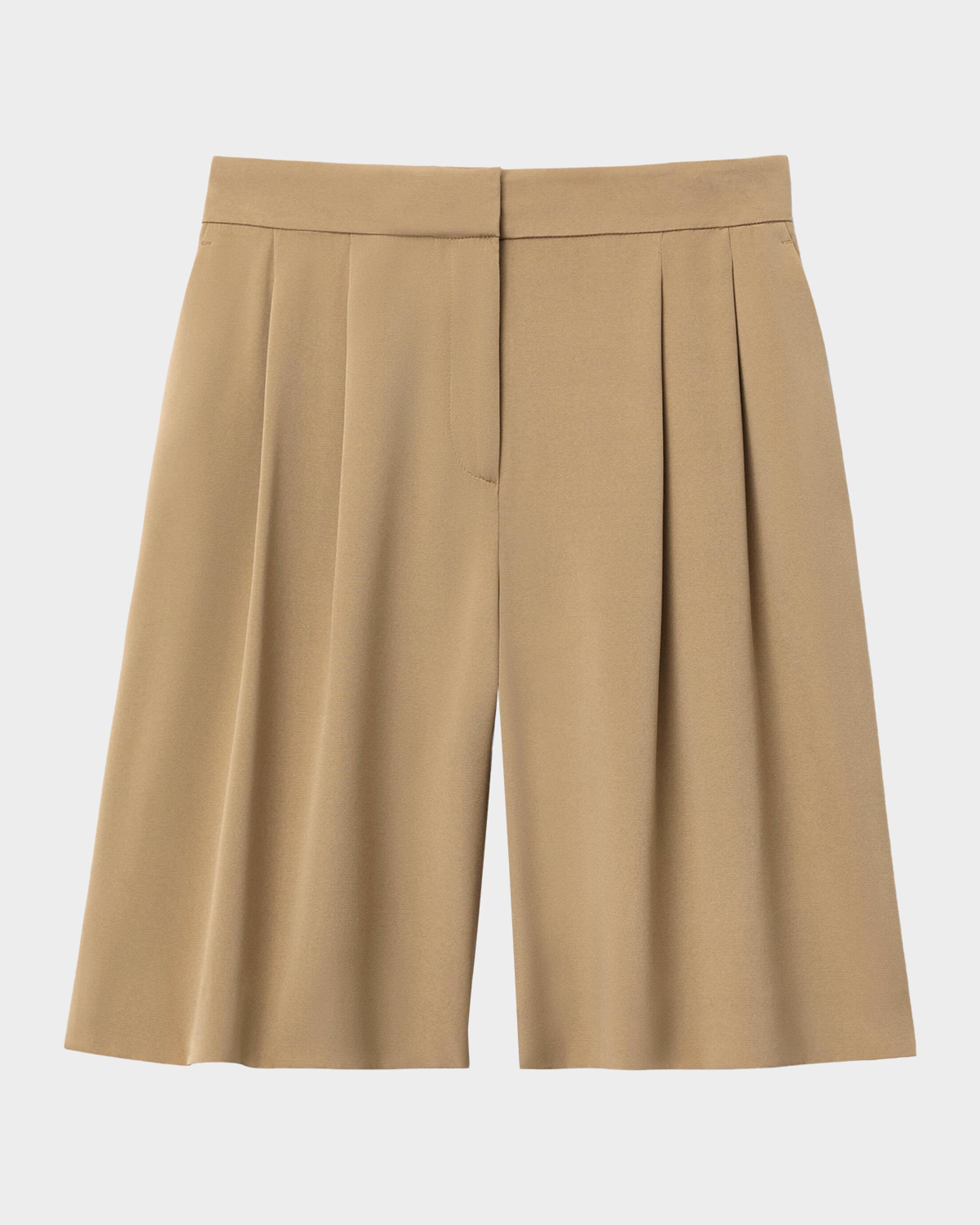 Sutton Wide-Leg Silk Georgette Shorts