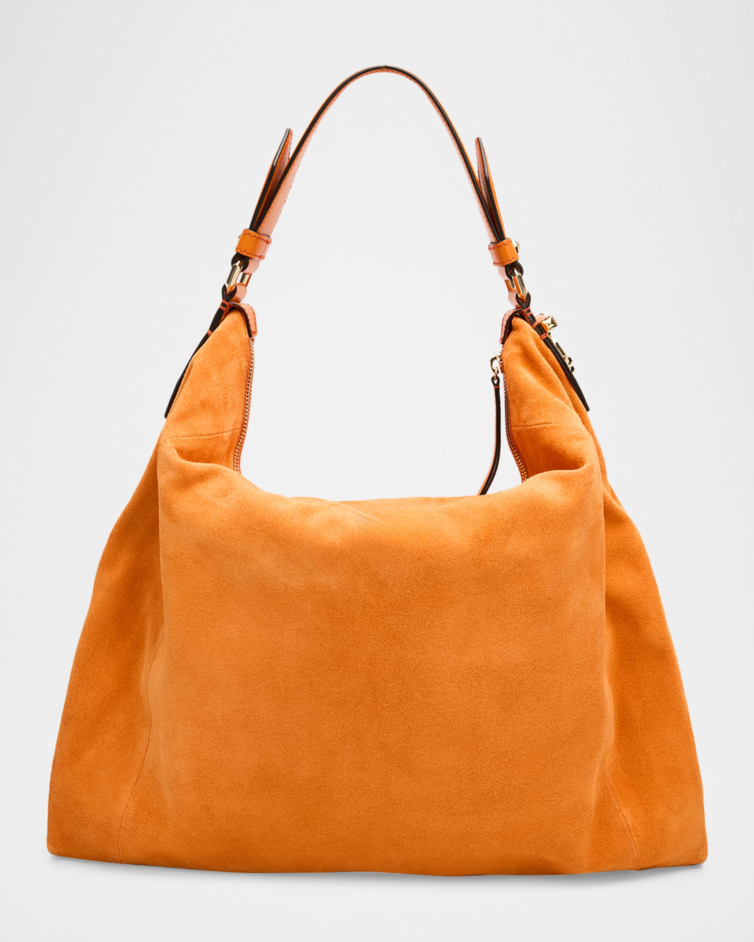 Ana Small Suede Hobo Bag