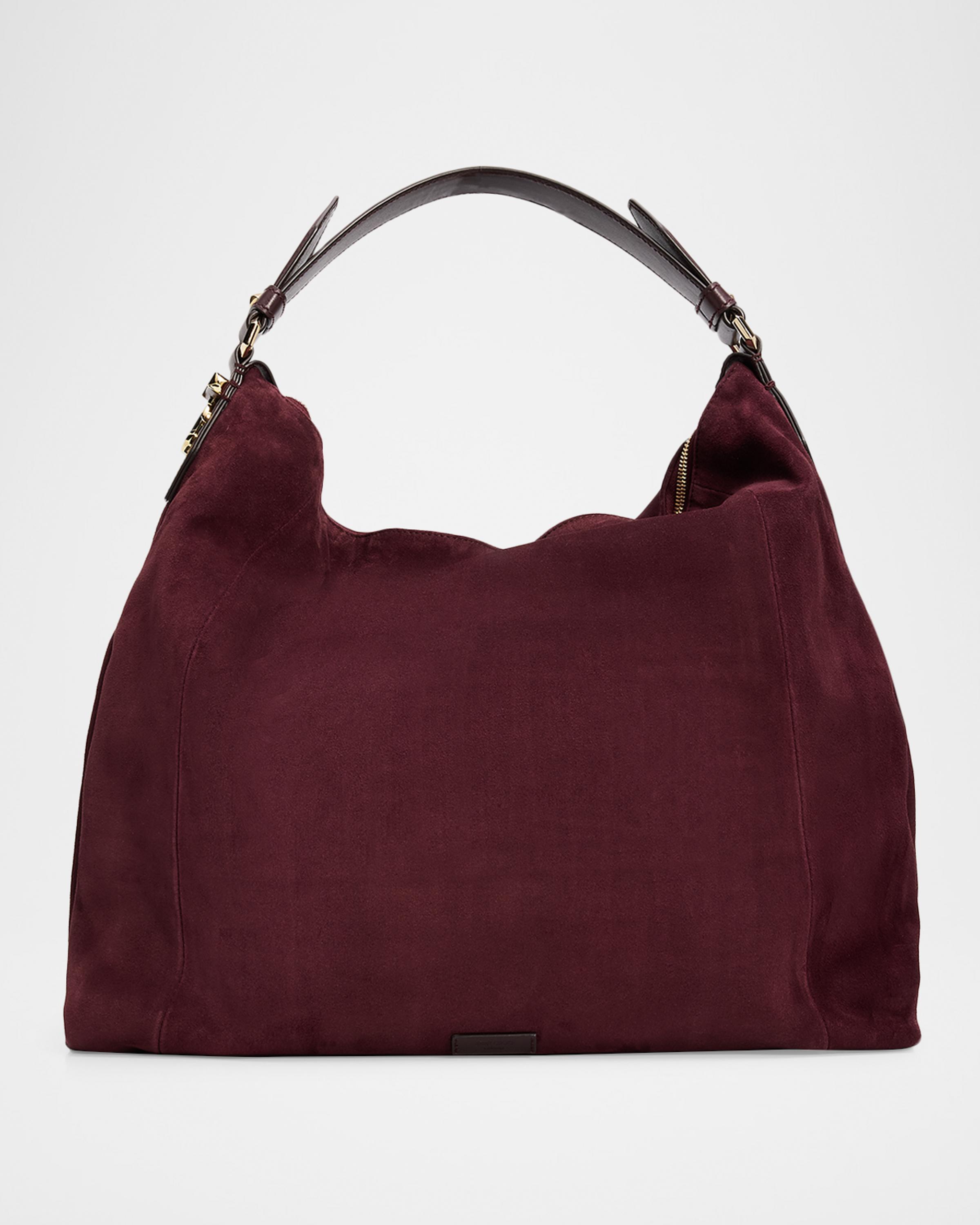 Ana Small Suede Hobo Bag