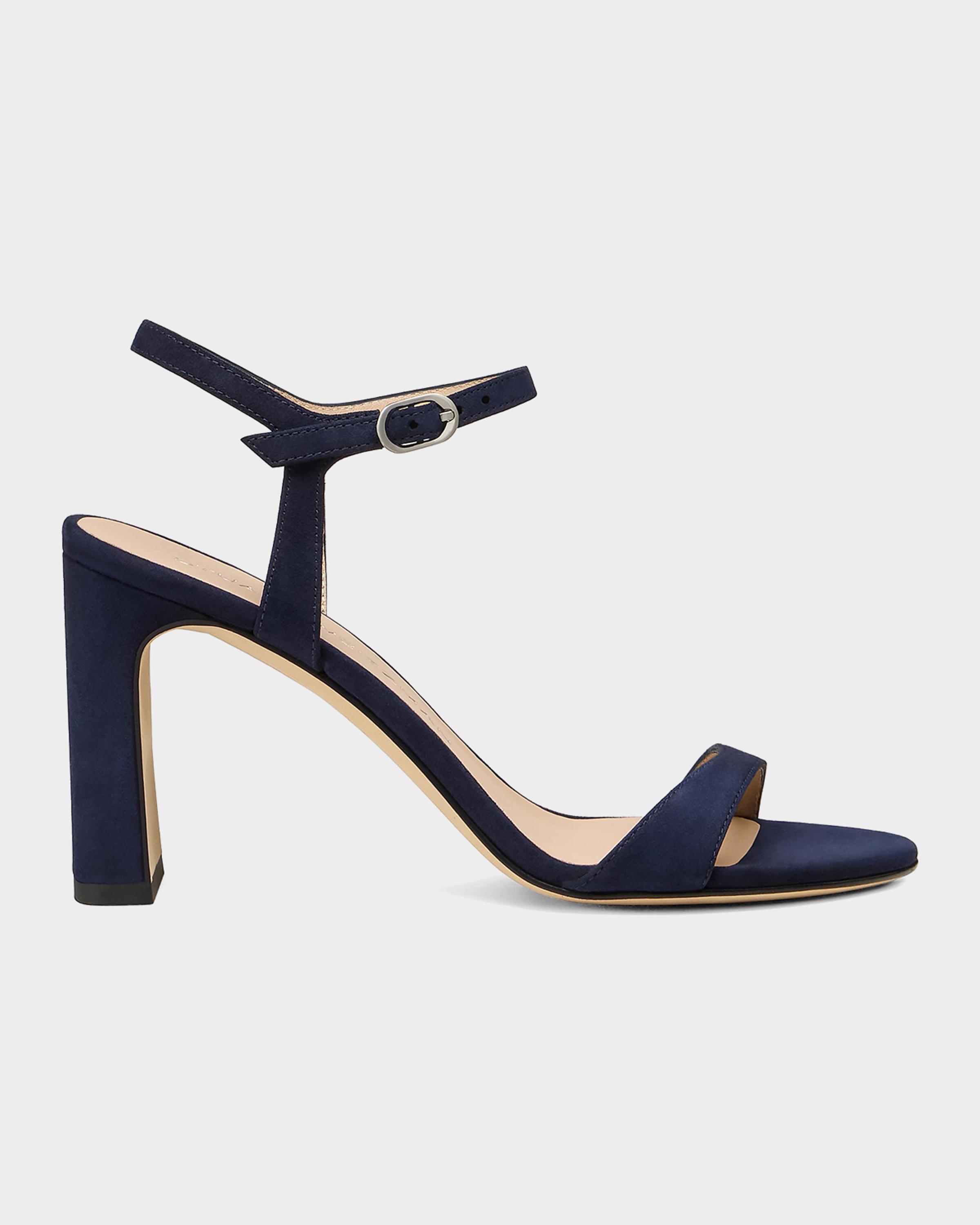 85mm Babette Suede Ankle-Strap Sandals