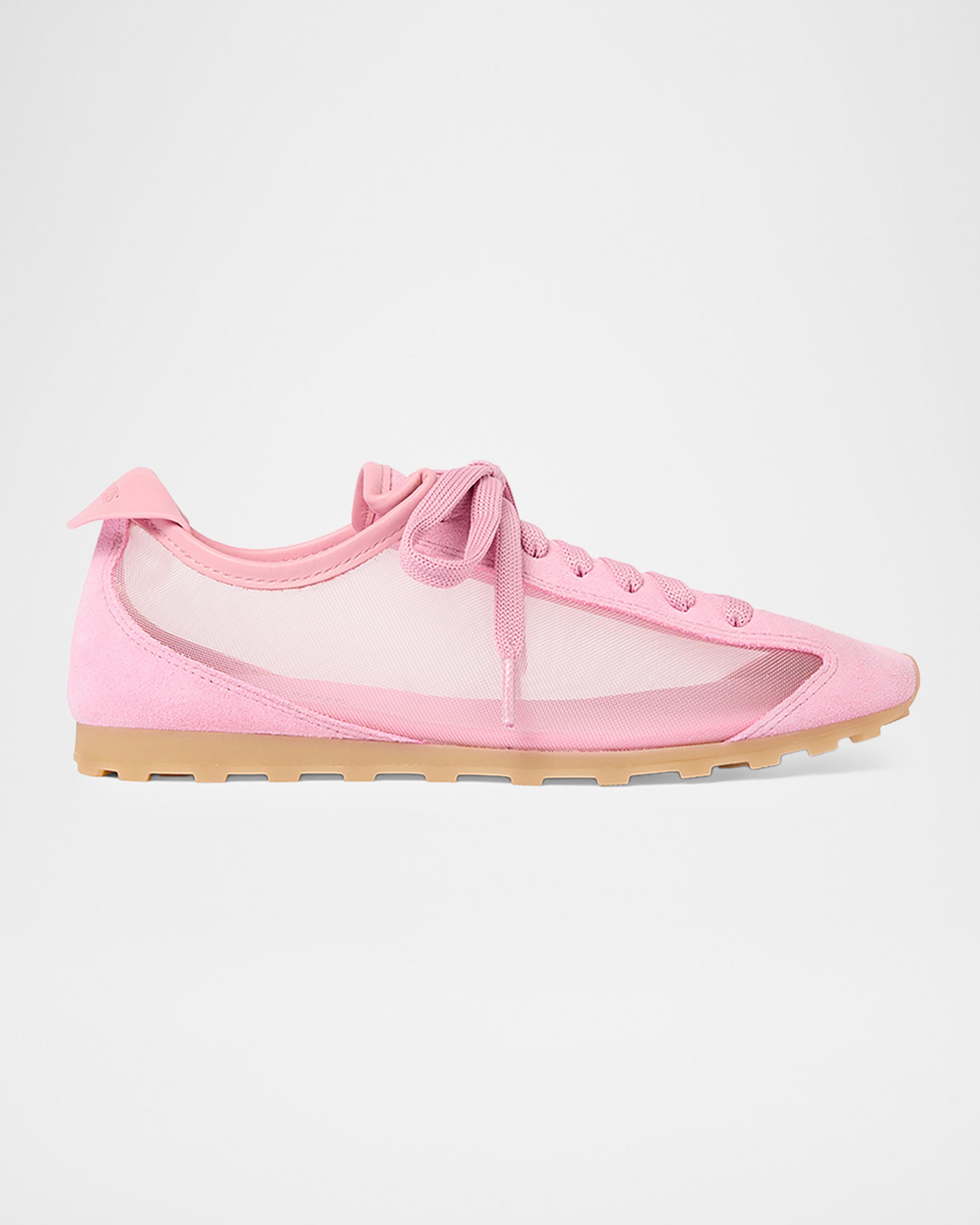 Les Tennis Suede and Mesh Low-Top Sneakers