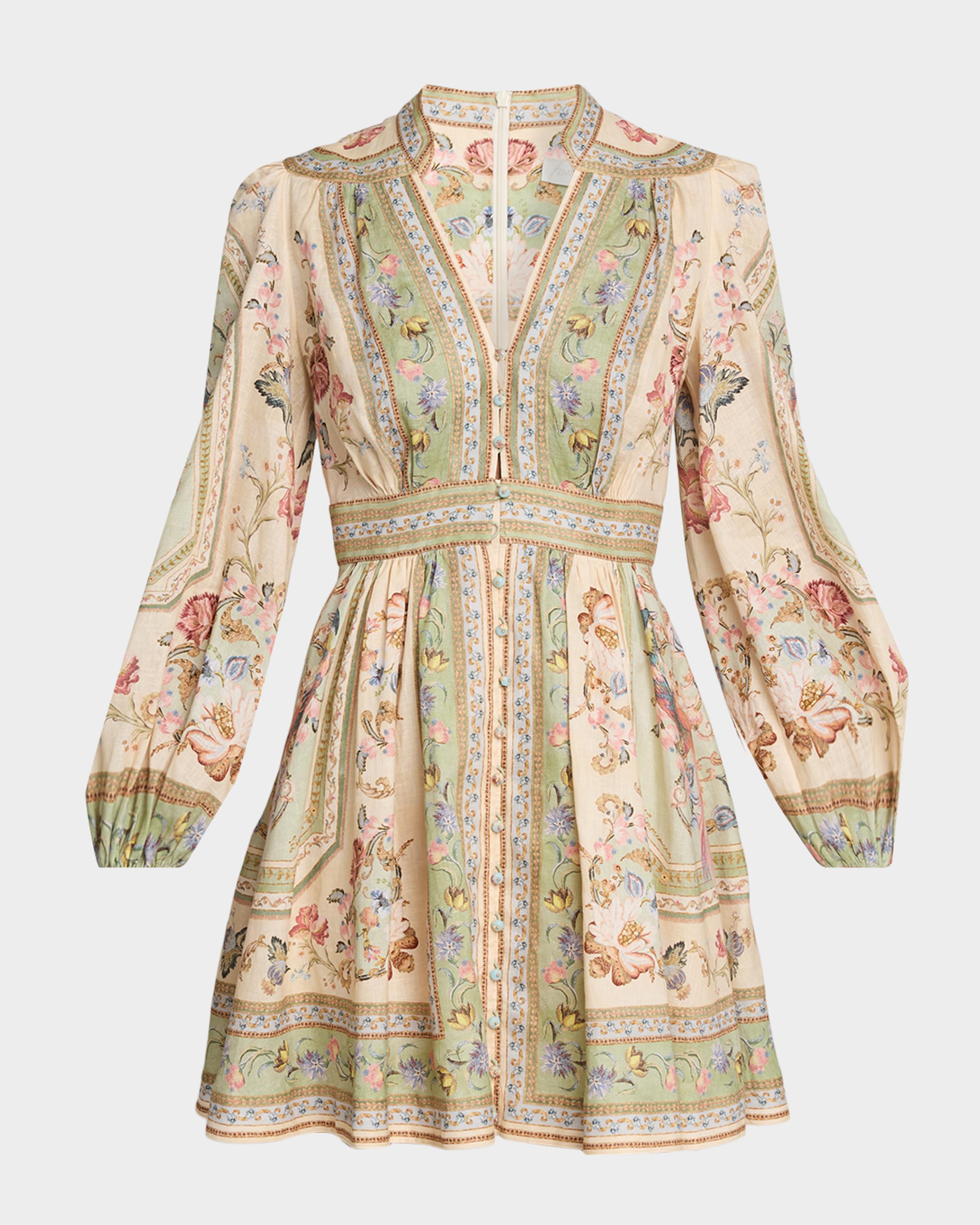 Roselight Plunge Mini Dress
