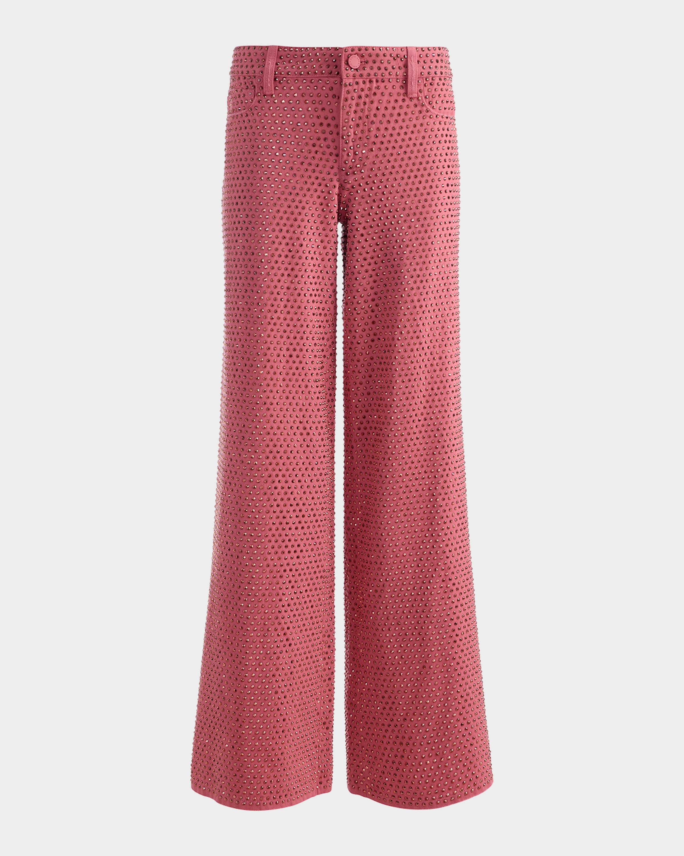 Amazing Embellished Wide-Leg Jeans