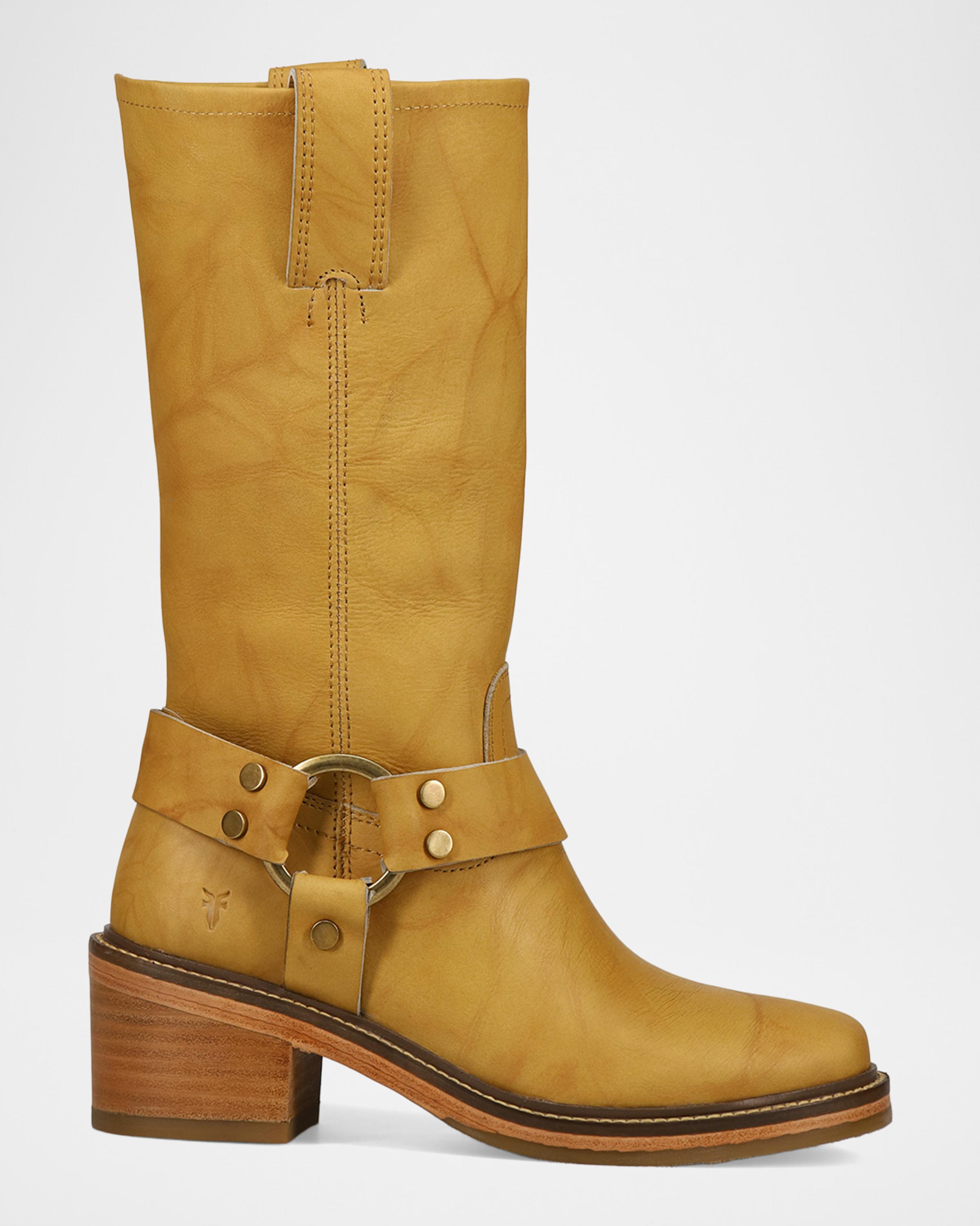 Kate Harness Leather Mid-Calf Boots