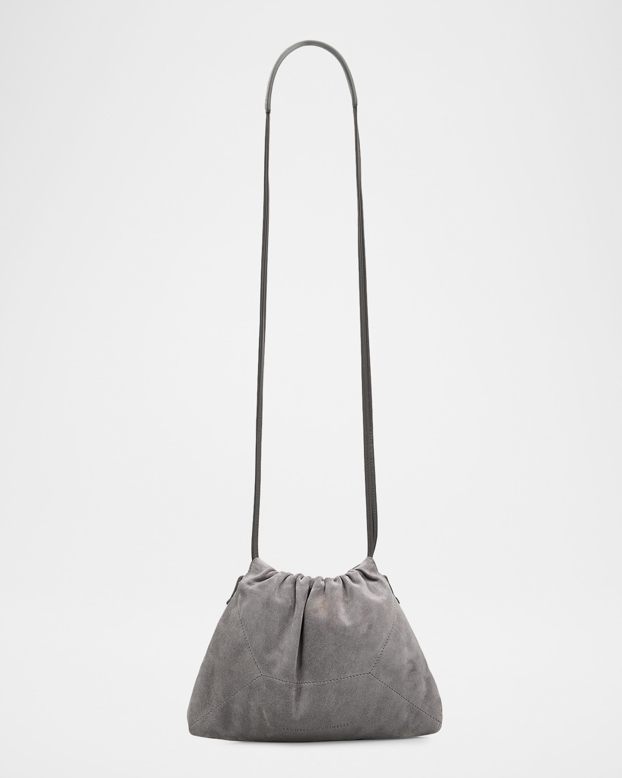 Suede Drawstring Shoulder Bag