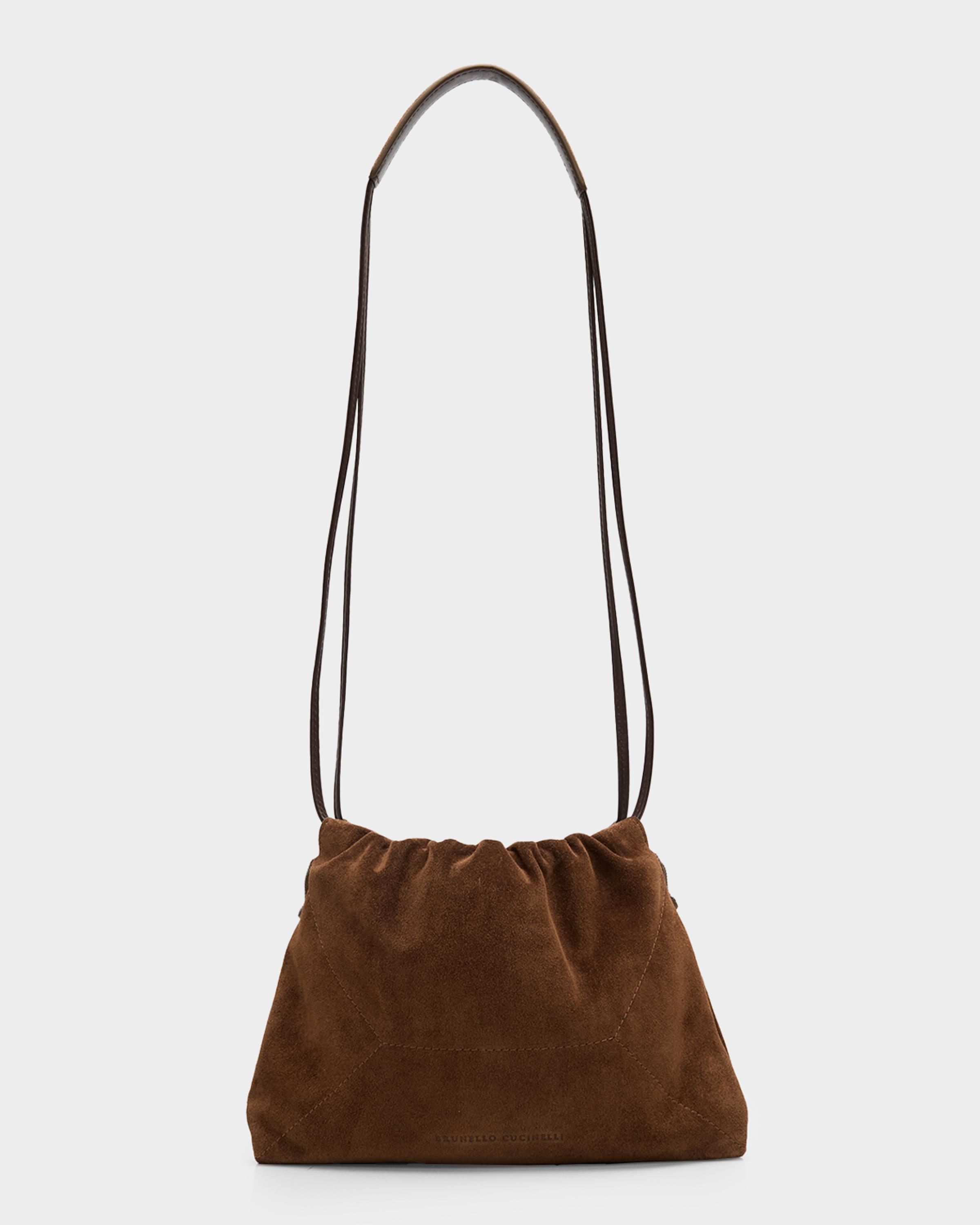 Suede Drawstring Shoulder Bag