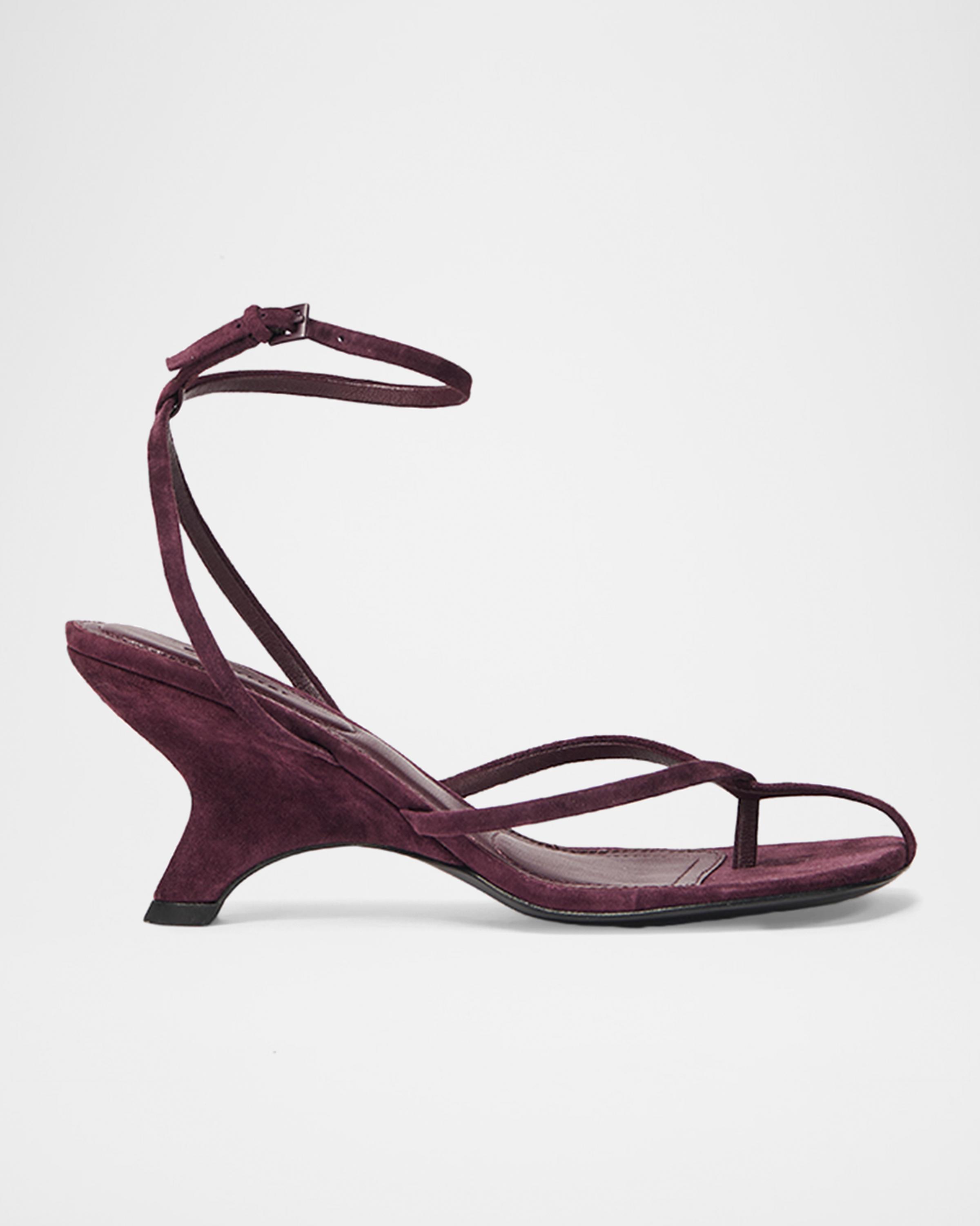 Kelsey Suede Ankle-Strap Sandals
