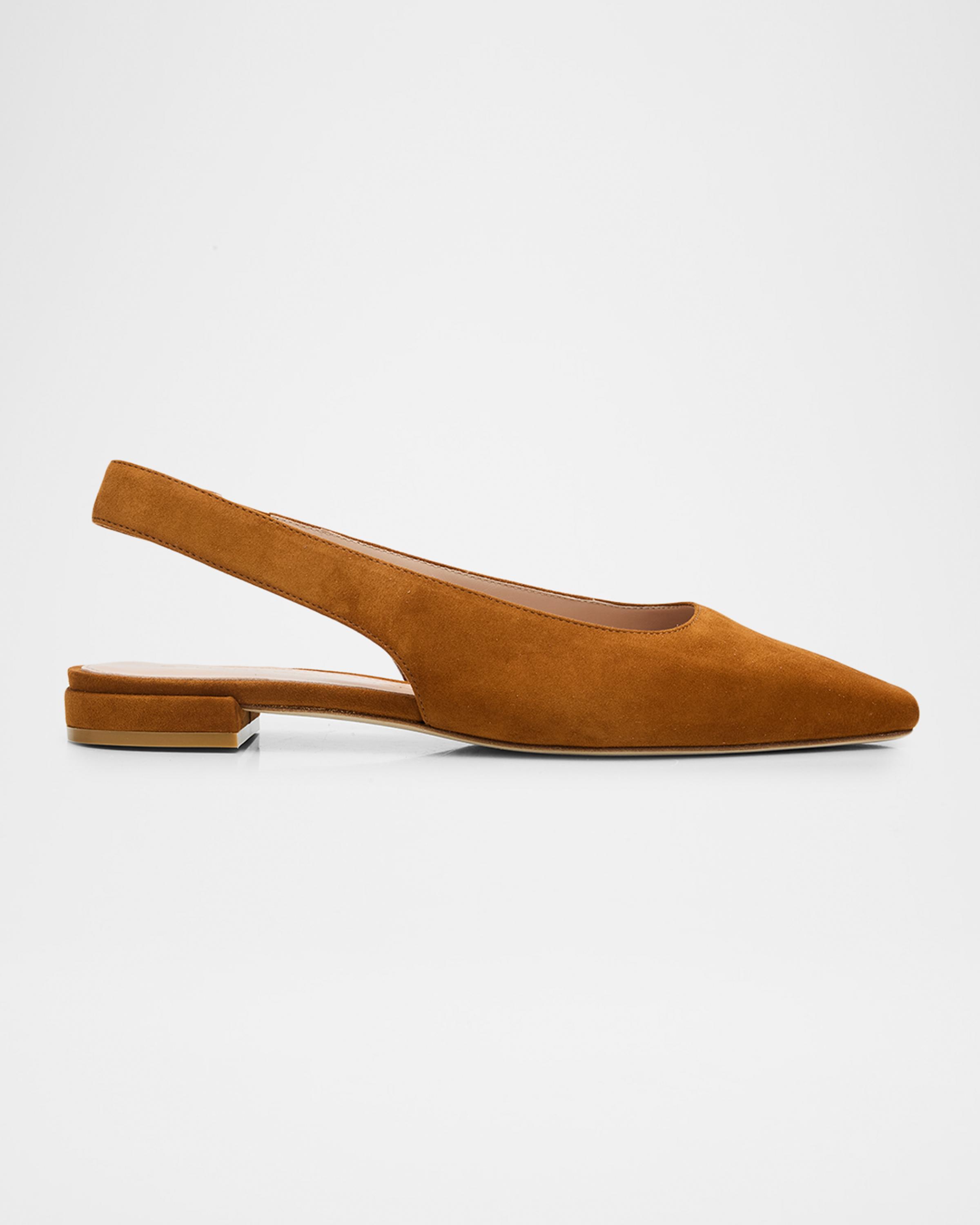 Stassi Suede Slingback Flats