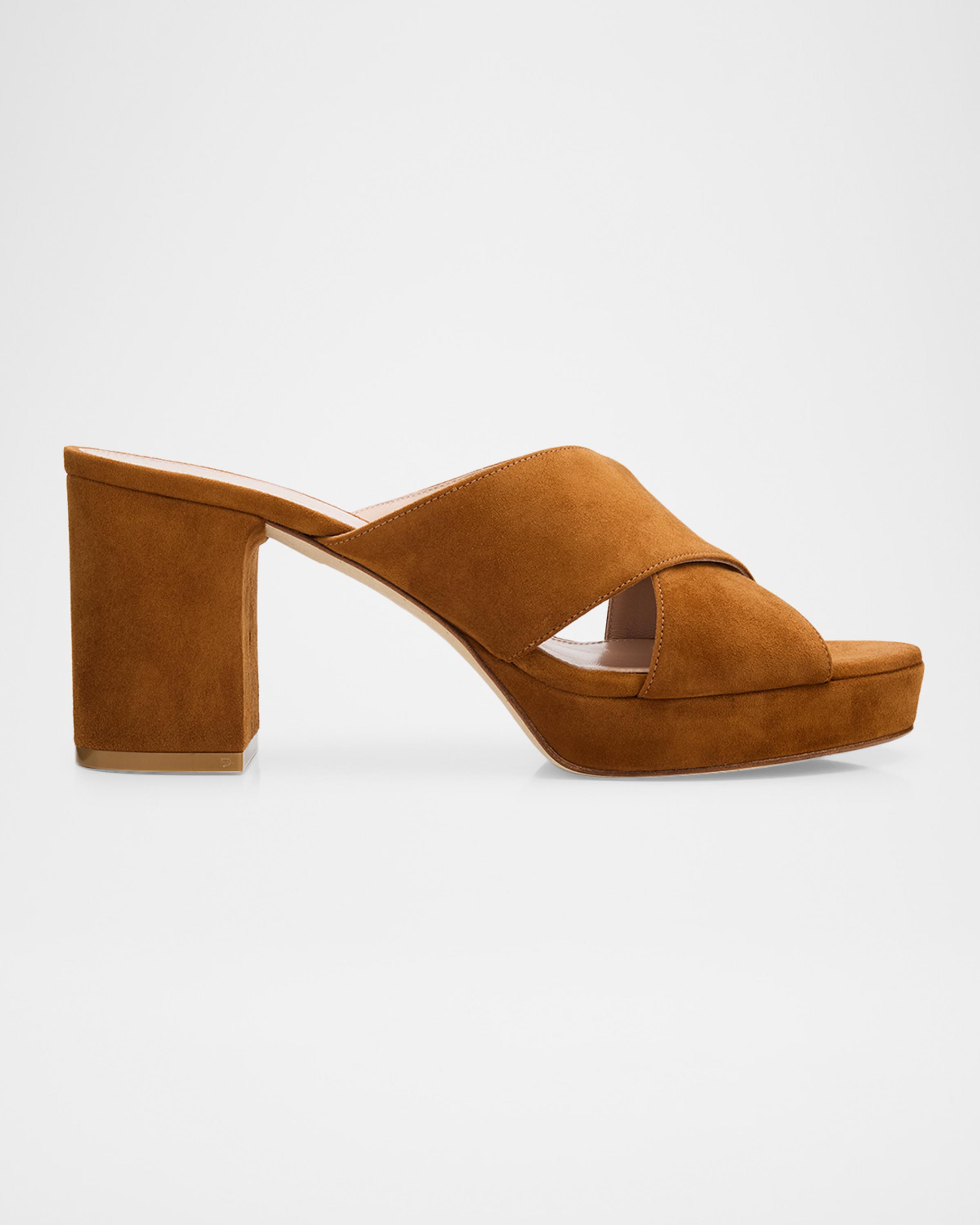 80mm Dayna Suede Platform Sandals