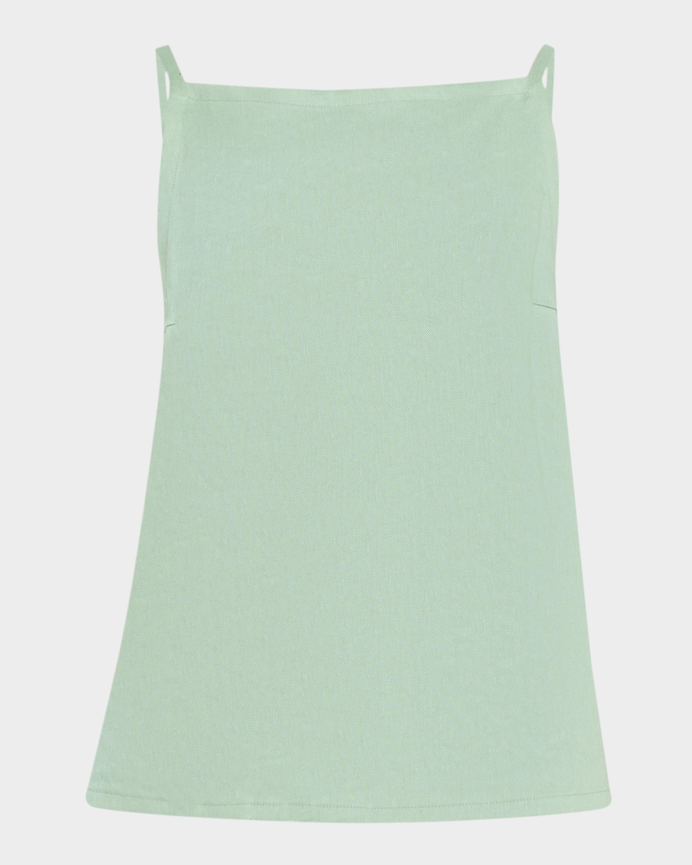 Linen-Blend Apron Top
