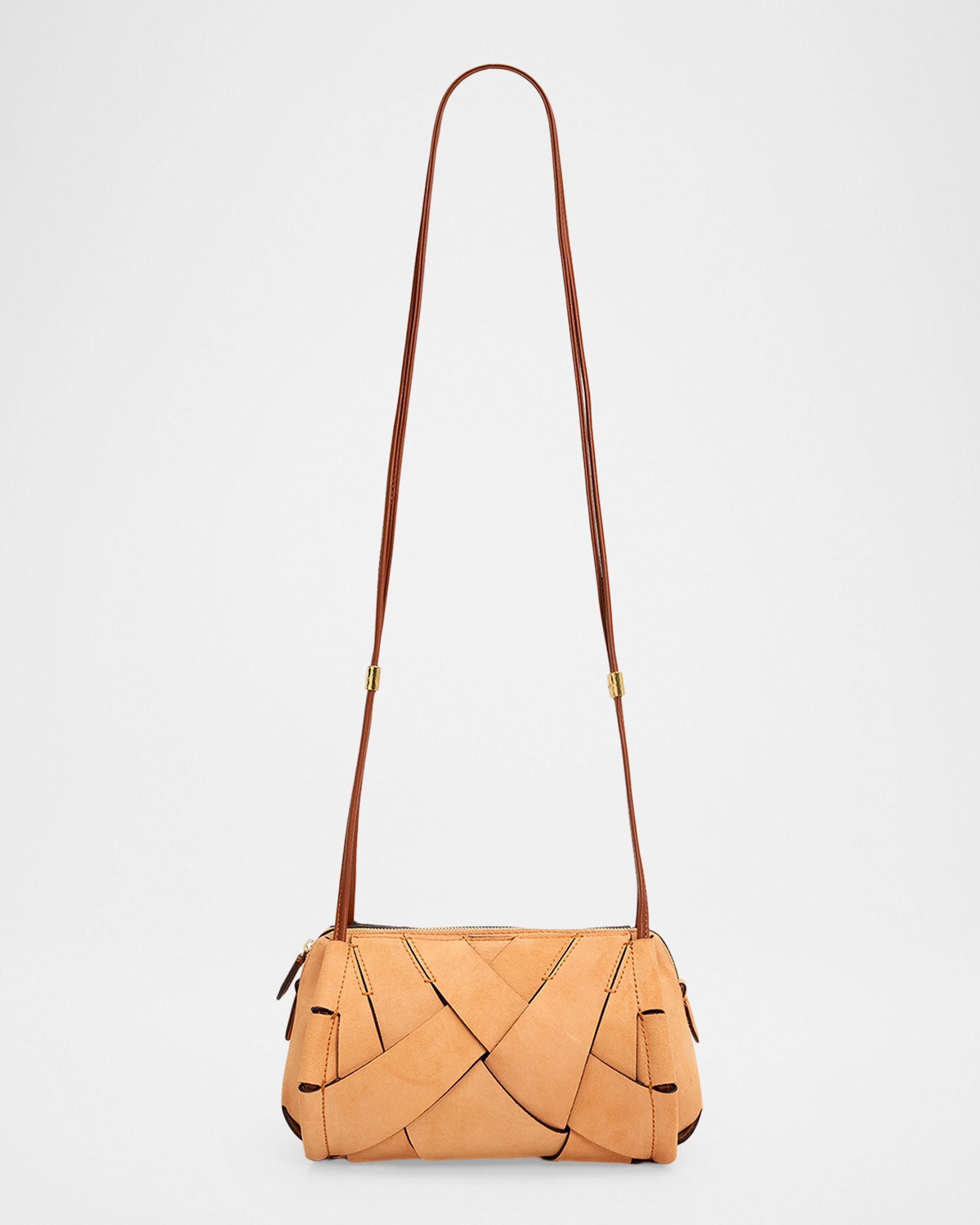 Charlotte Woven Suede Camera Bag