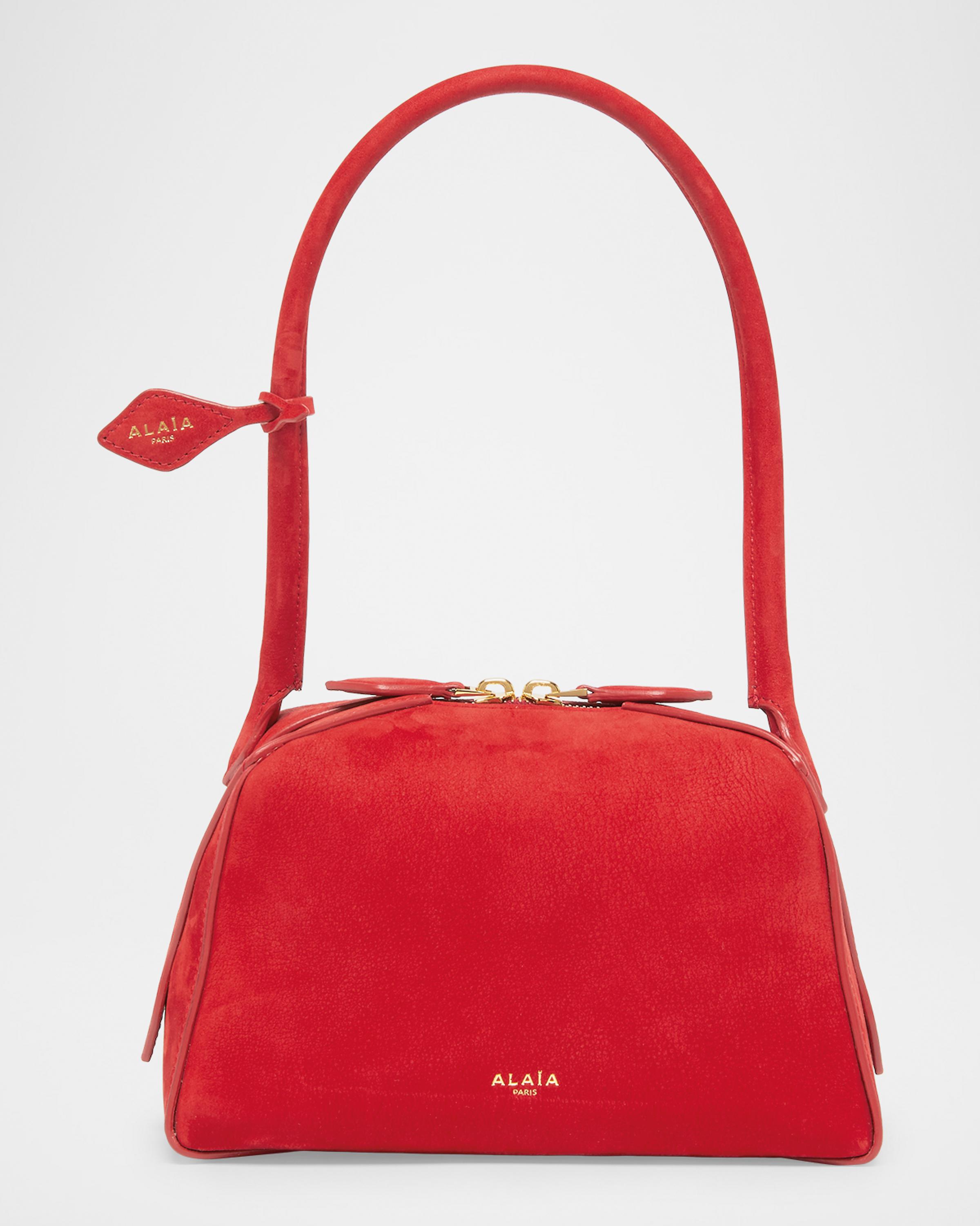 Le Bouledogue Dome Suede Top-Handle Bag