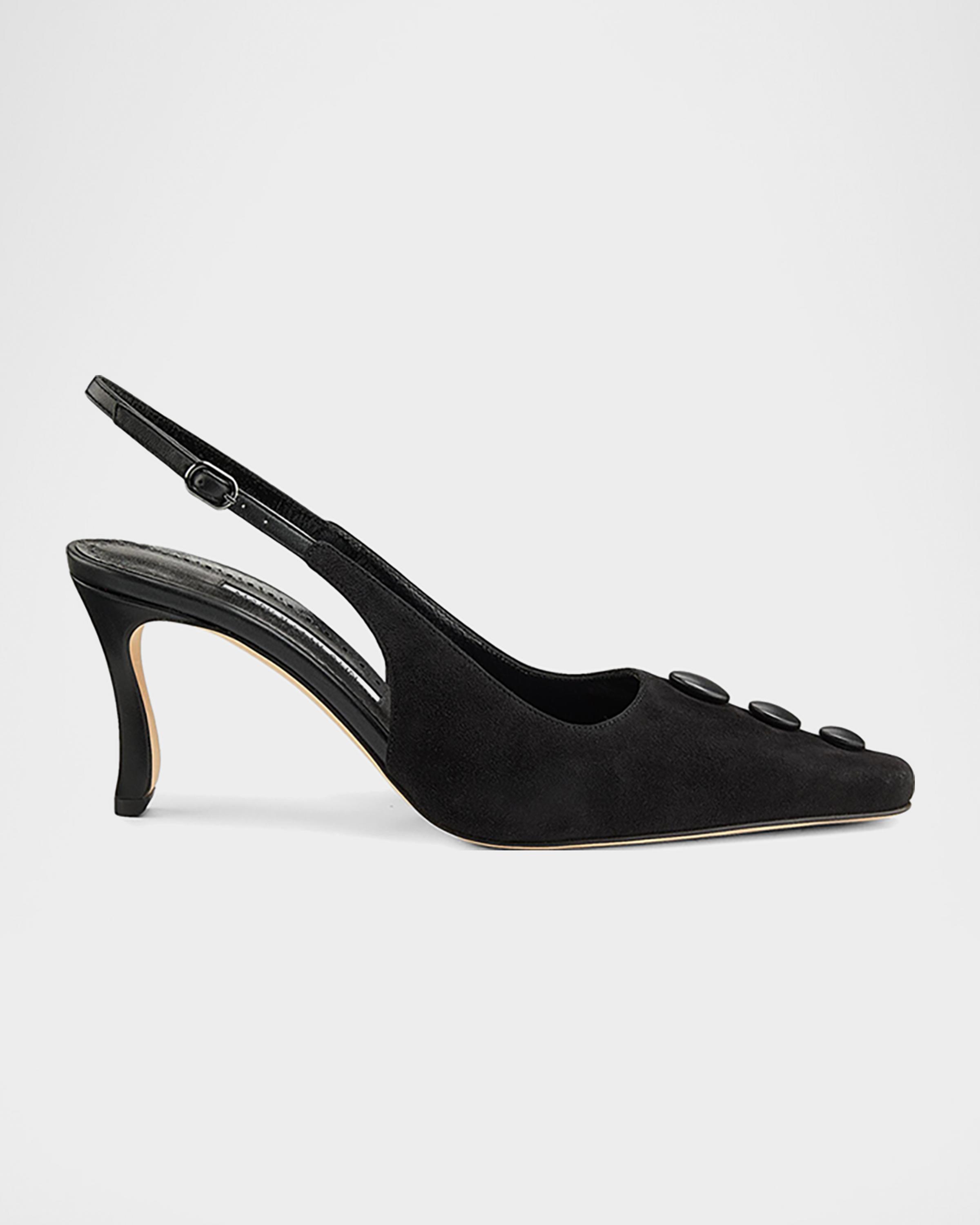 70mm Alexapla Suede Slingback Pumps