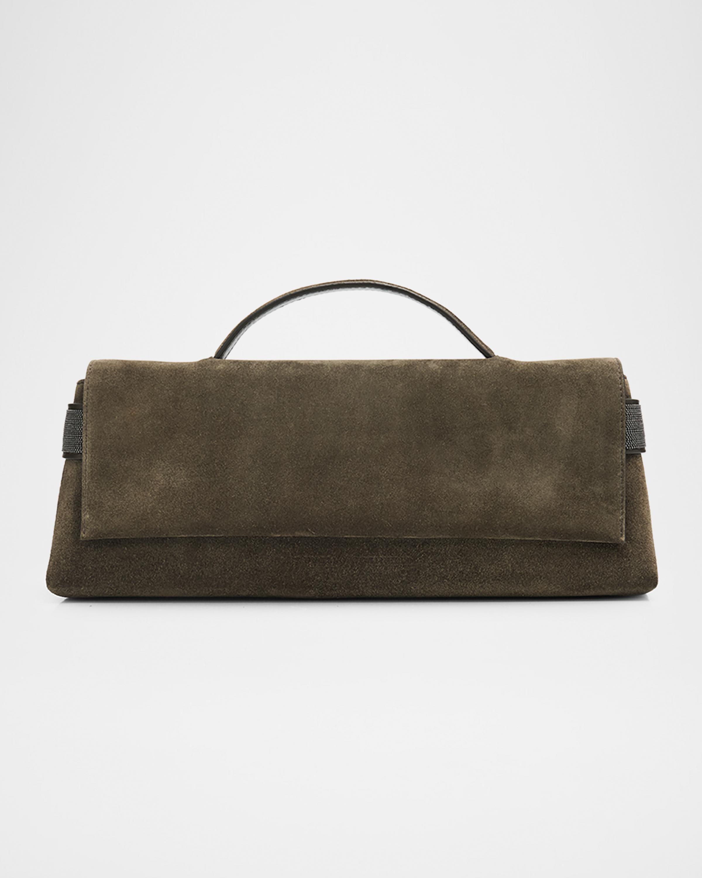 Essence Suede Top-Handle Bag