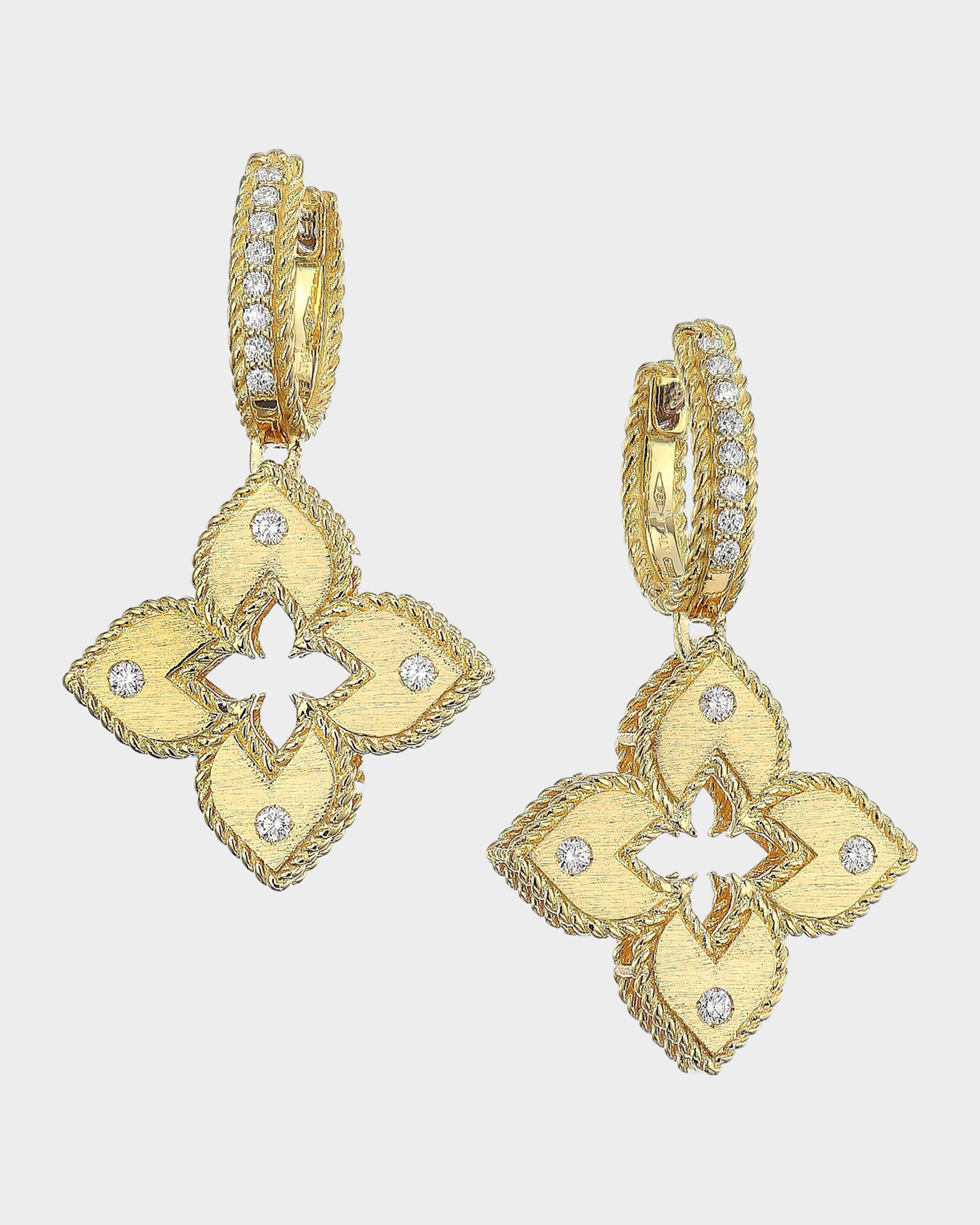 Venetian Princess 18K Yellow Gold & 0.23 TCW Diamond Huggie Drop Earrings