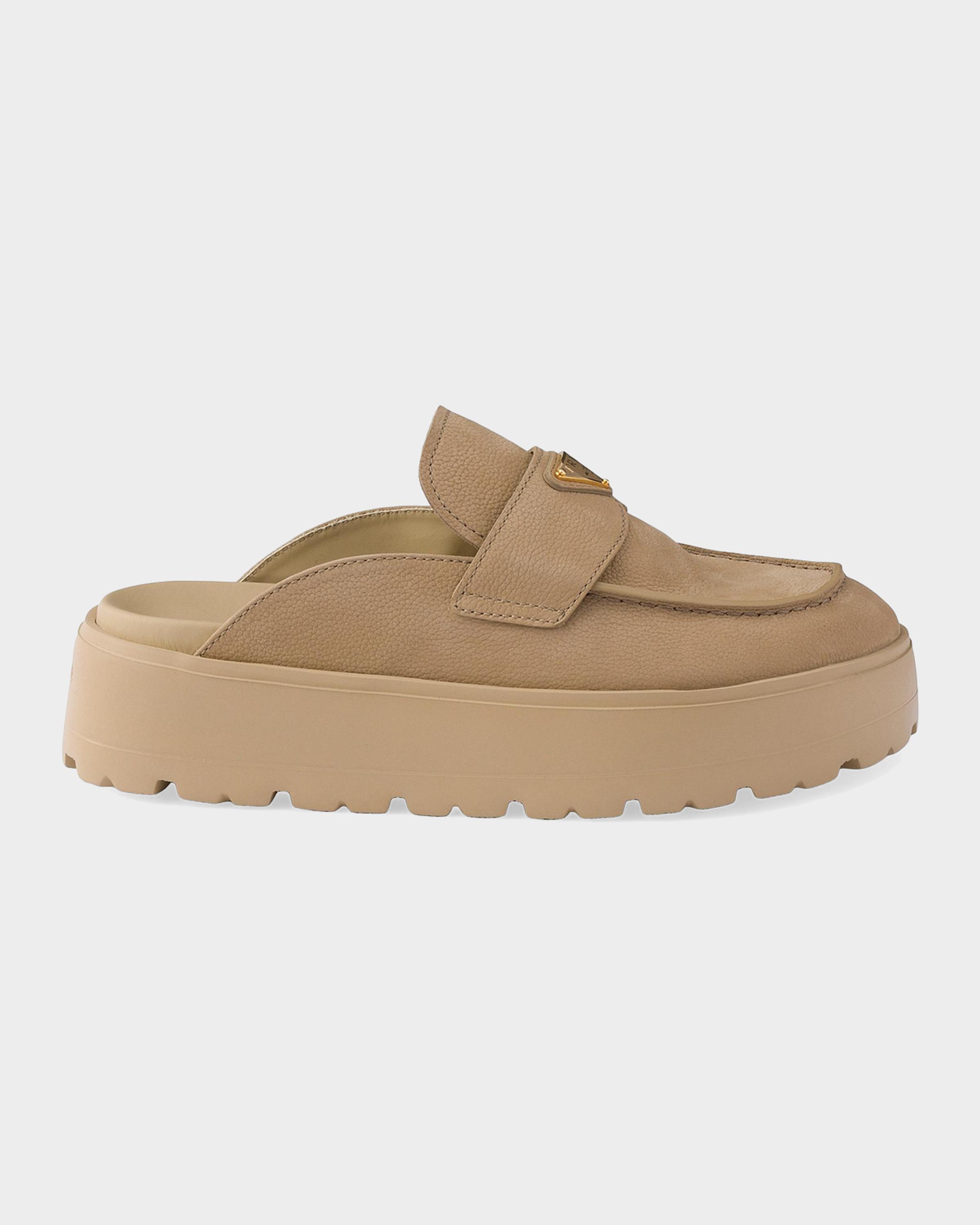 Nubuck Flatform Mules