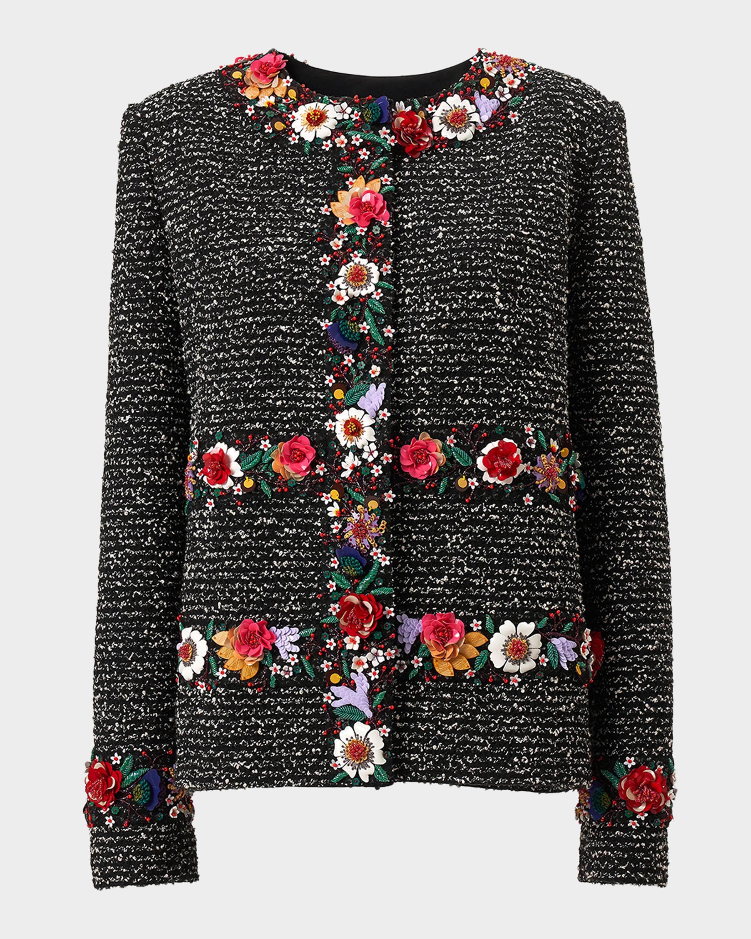 Embroidered Tweed Jacket