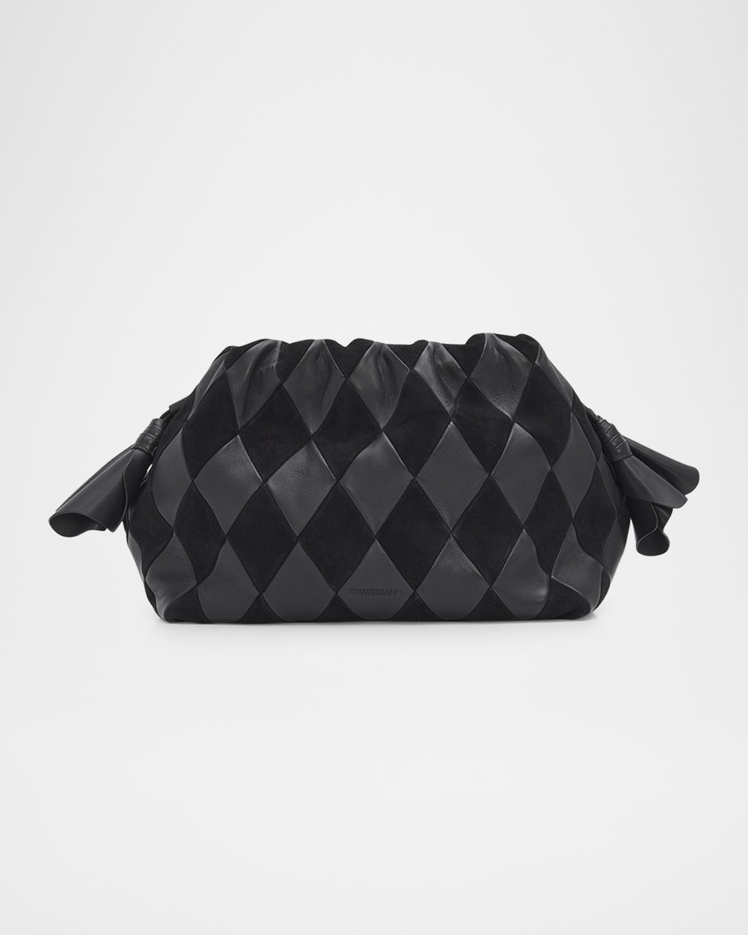 Cloud 91 Medium Suede & Leather Clutch Bag