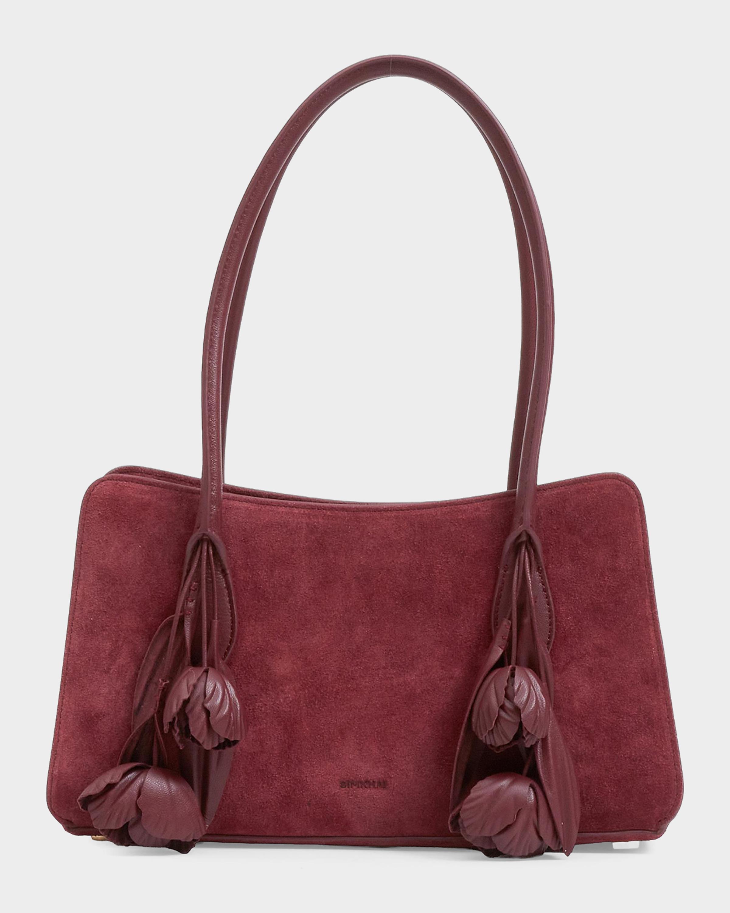 Fleur Tasseled Suede Shoulder Bag