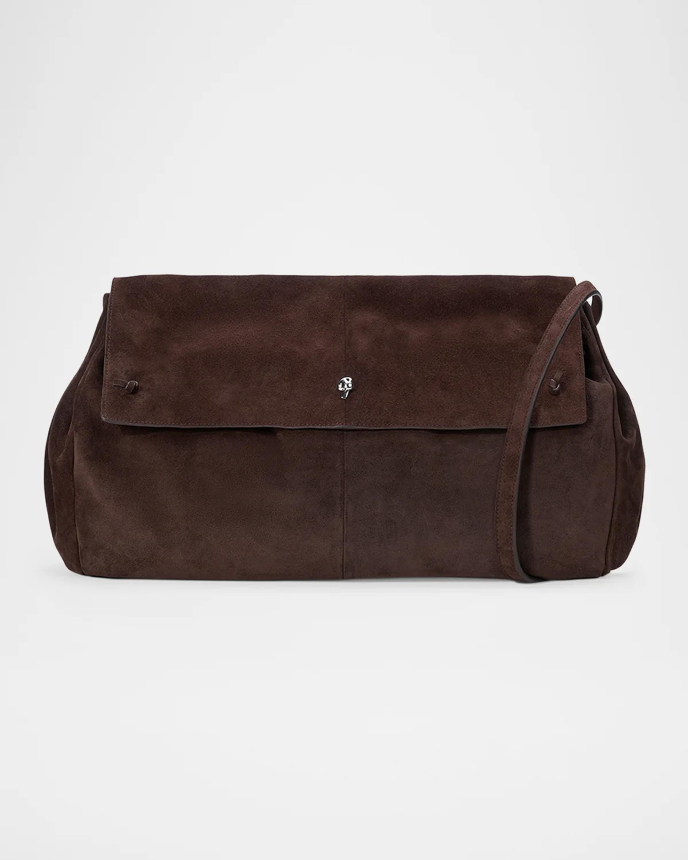 Cy Oversized Suede Crossbody Bag