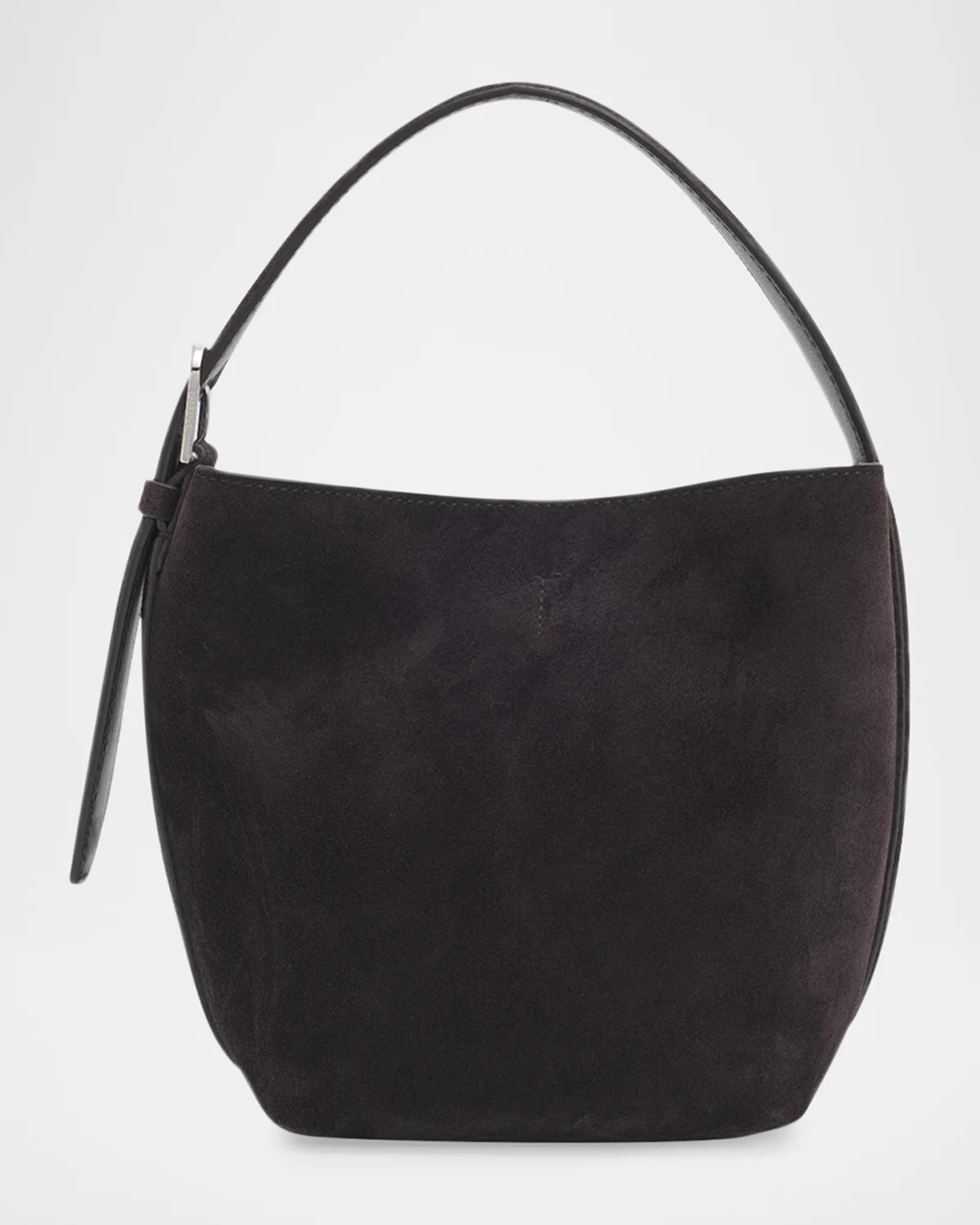 Small Belted Suede Tote Bag