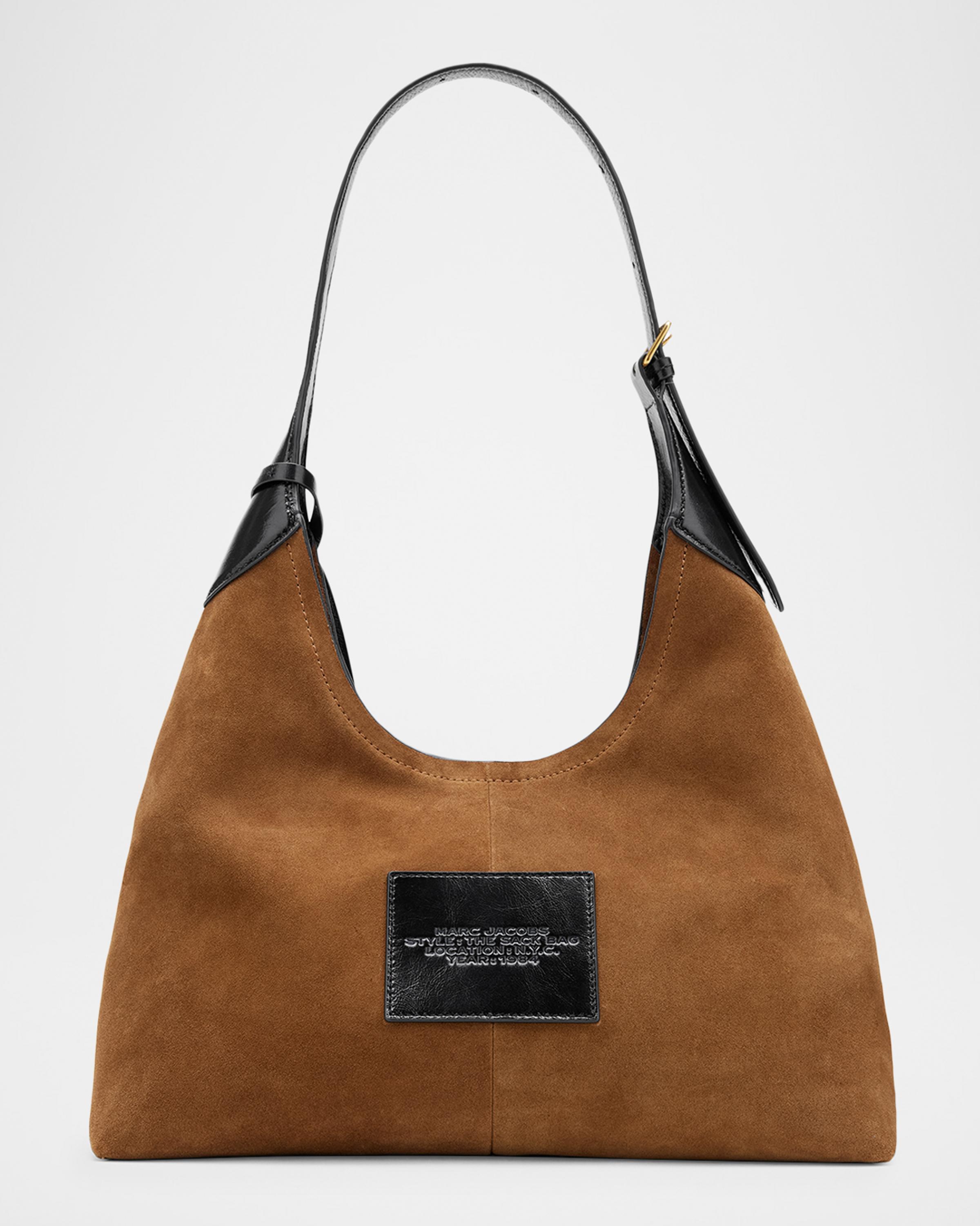 Suede Belted Sack Bag