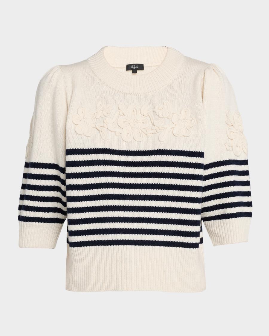 Rails Martha Floral Striped Wool-Blend Sweater