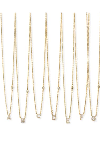 Custom initial necklace real gold clearance
