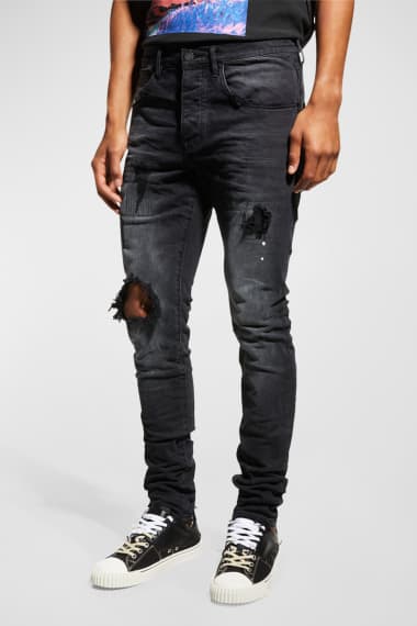 NWT Sacred Crown Mens Designer Jeans BLACK w/ Gray SZ 48 MSRP $80.00 FREE SHIP! 