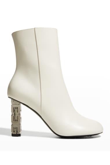 Givenchy G Cube-Heel Ankle Boots from Neiman Marcus - Styhunt