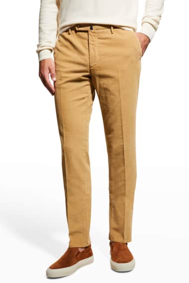 Slim DK $375 Incotex Cream Solid Cotton Pants 
