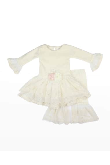 Haute Baby Boutique Infant Girls Pant Set PEACH BLOSSOM 0/3-24M EXCLUSIVE NEW 