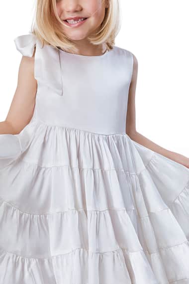 Girls Tiered Petticoat ~White with Lace Trim or Solid w/o Lace~Custom sizes 3-14 