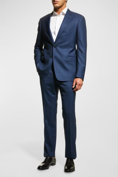 Hickey Freeman Pinstripe Wool Suit in Blue for Men Mens Clothing Suits 