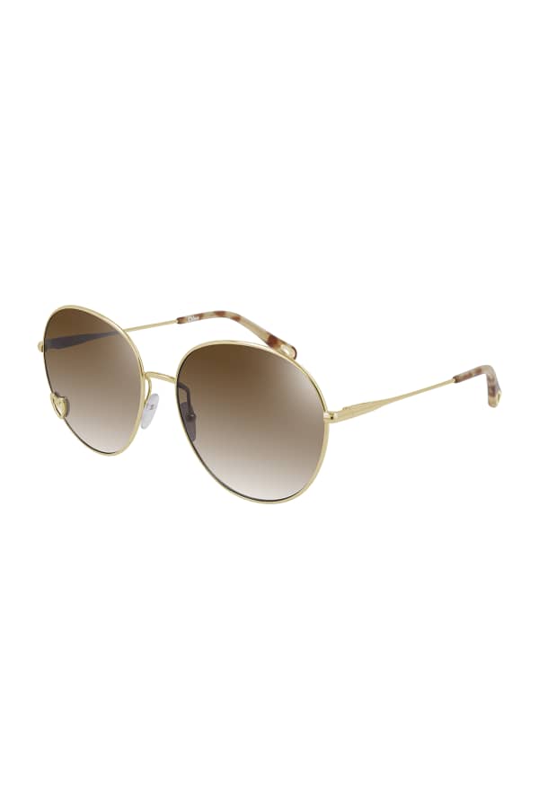 Sunday Somewhere Ems Round Titanium Sunglasses Neiman Marcus