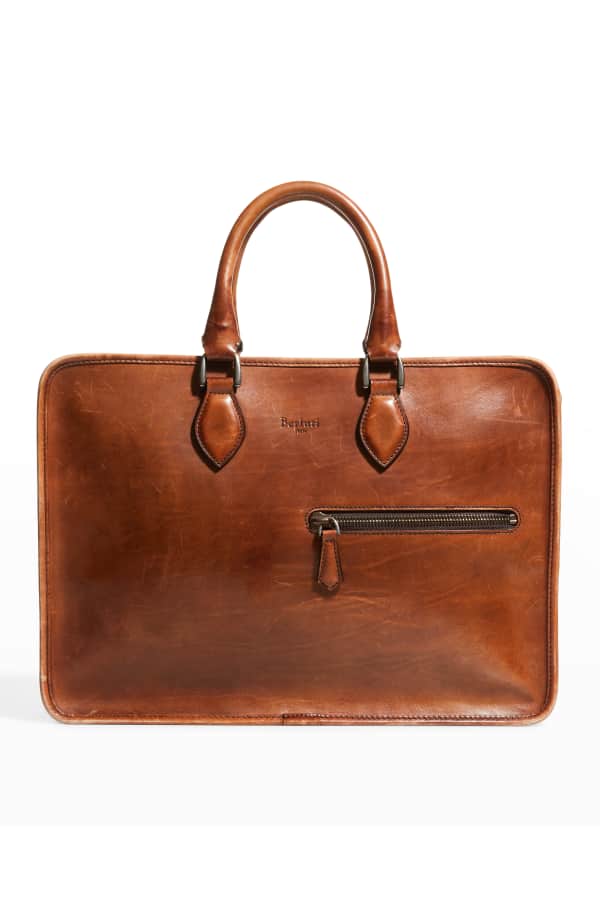 Shinola Men's Bedrock Embossed Harness Briefcase 15" Laptop Neiman