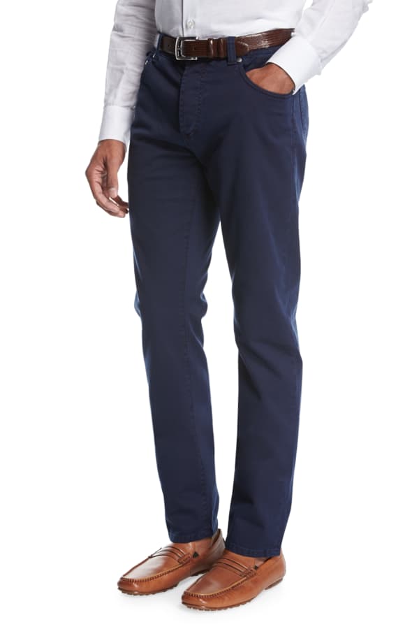 Brunello Cucinelli Men's Traditional Fit Twill Jeans | Neiman Marcus