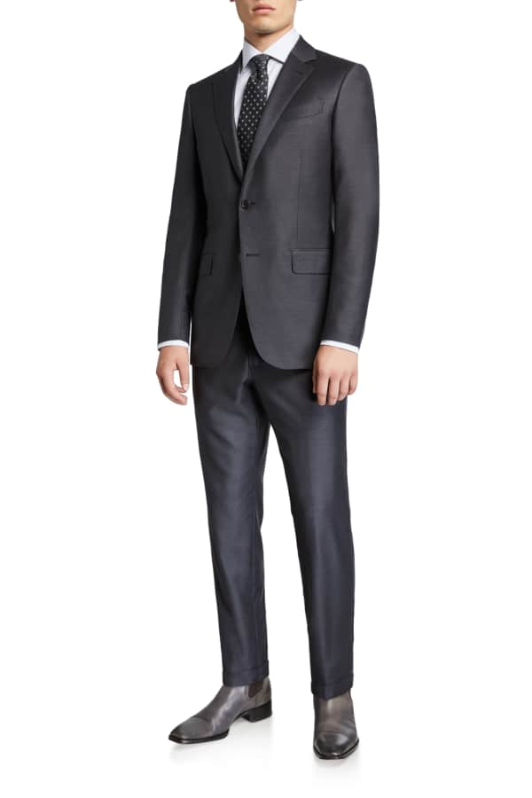 Stefano Ricci Men's Double-Breasted Wool Two-Piece Suit | Neiman Marcus