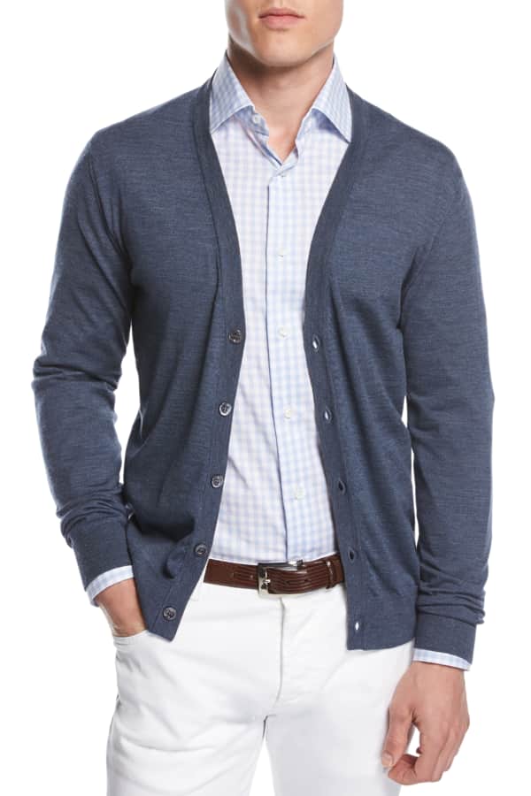 Brunello Cucinelli Men's Cashmere Shawl-Collar Cardigan Sweater ...