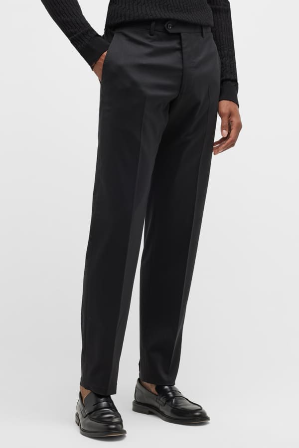 Ermenegildo Zegna Men's Achillfarm Twill FlatFront Trousers Neiman