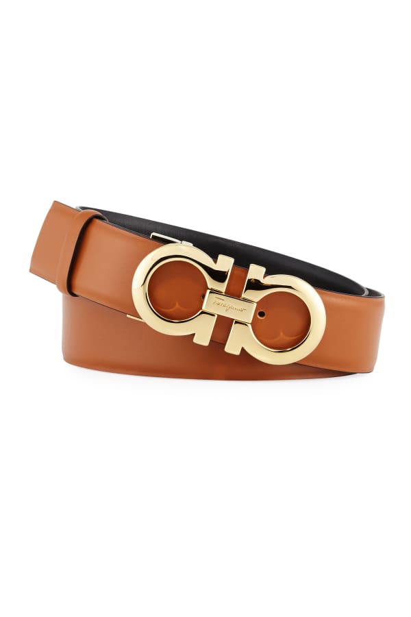 Salvatore Ferragamo Reversible Gancini Leather Belt | Neiman Marcus