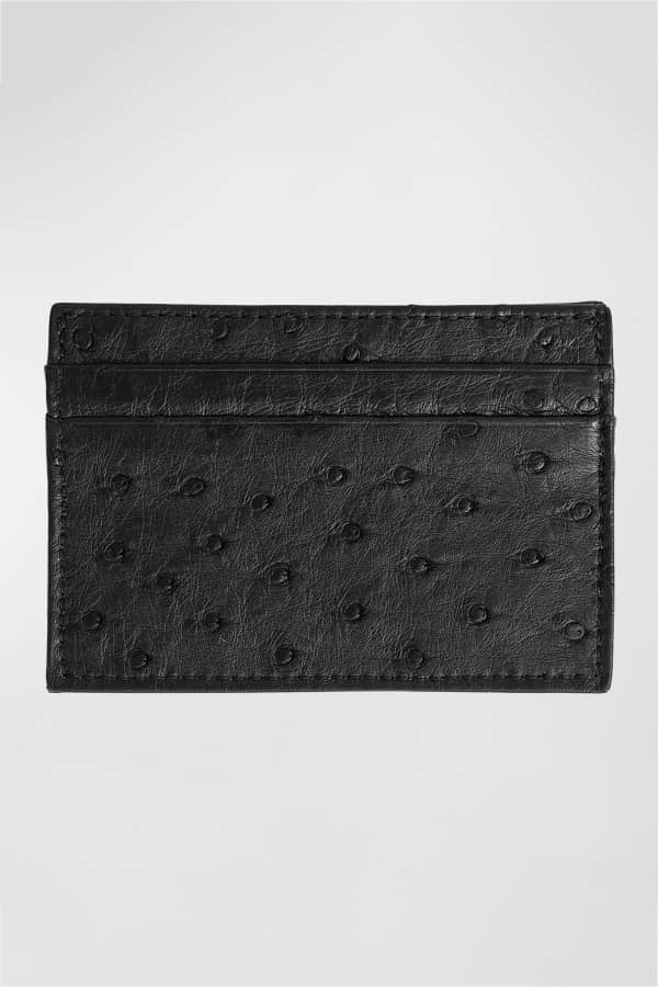 Salvatore Ferragamo Men's Ostrich-Leg 8-Card Bi-Fold Wallet | Neiman Marcus