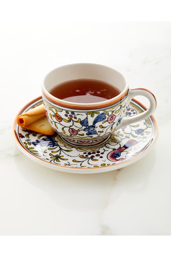 Christian Lacroix Caribe Espresso/Coffee Cups & Saucers, Set of 4 Neiman Marcus