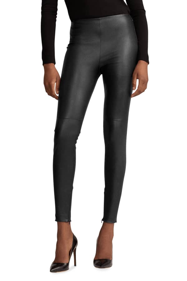 spanx leather like ankle skinny pant