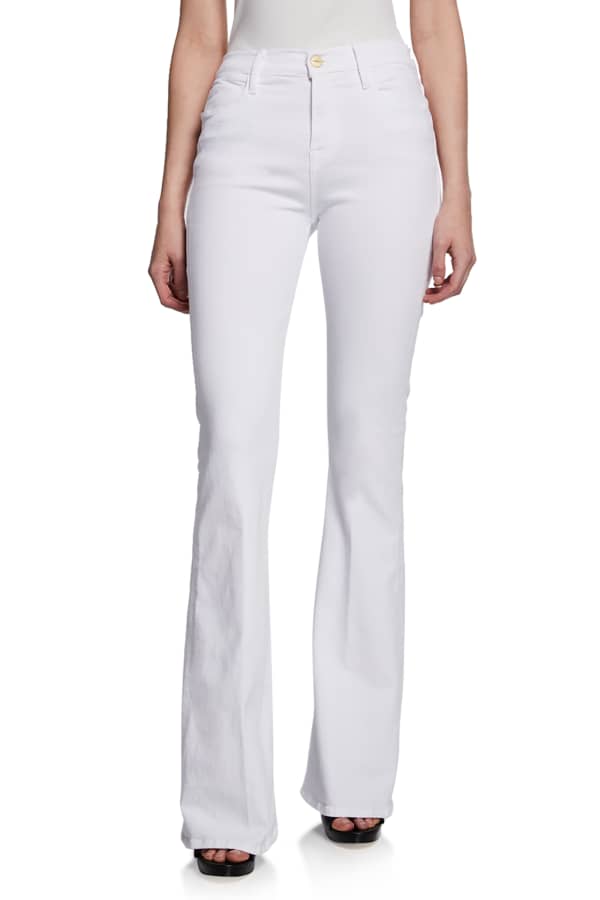 FRAME Le Crop Flare Triple Waist Jeans Neiman Marcus